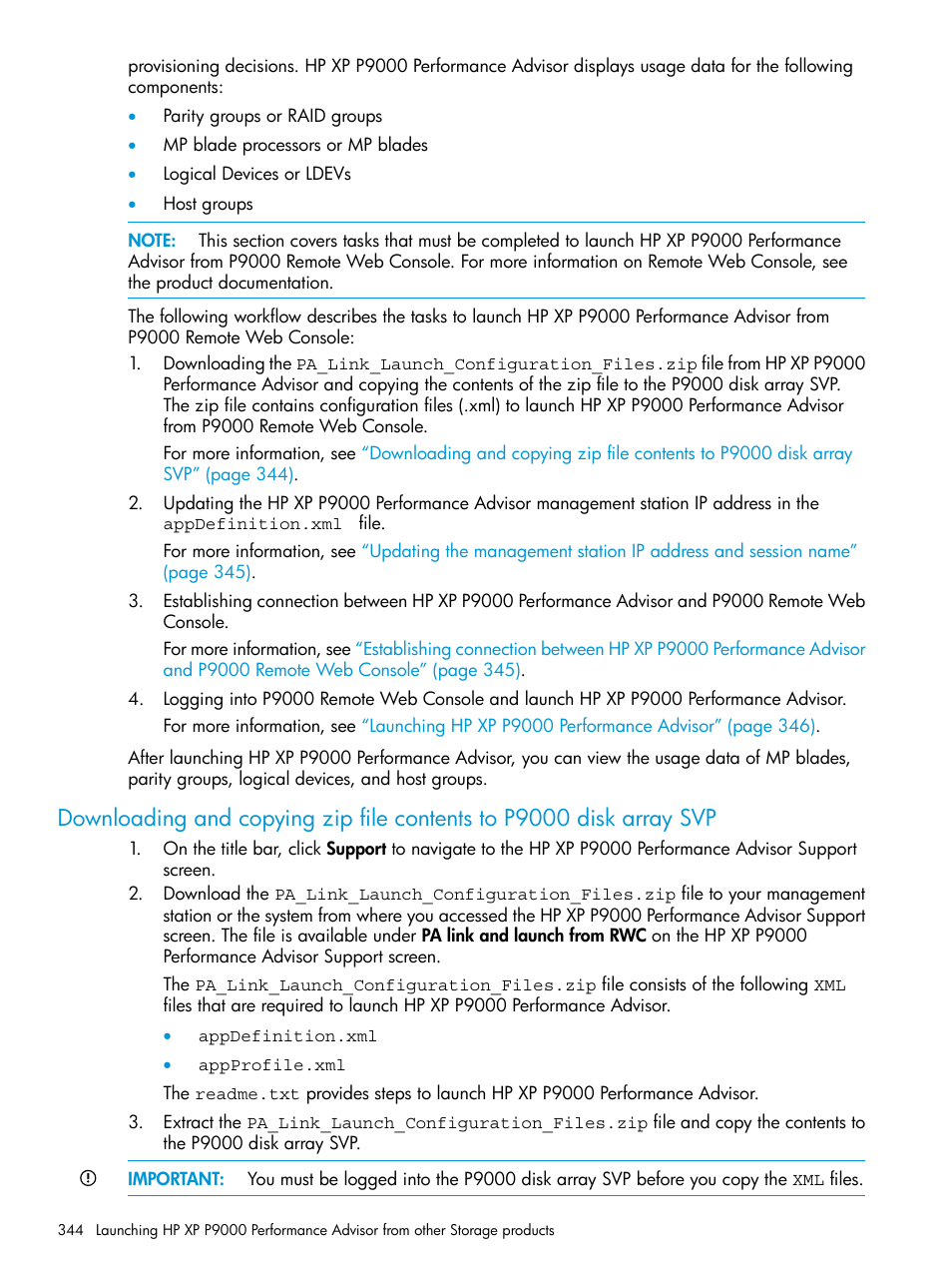 HP XP Performance Advisor Software User Manual | Page 344 / 416