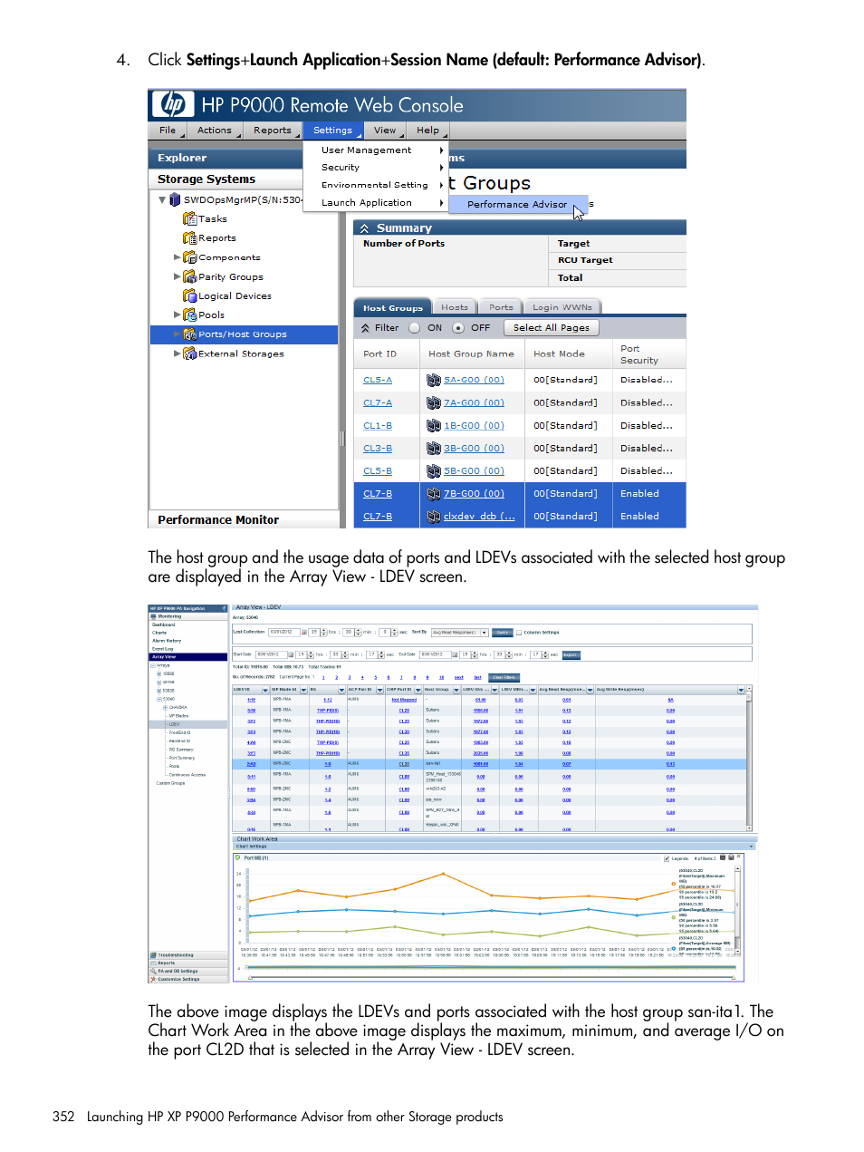 HP XP Performance Advisor Software User Manual | Page 352 / 416