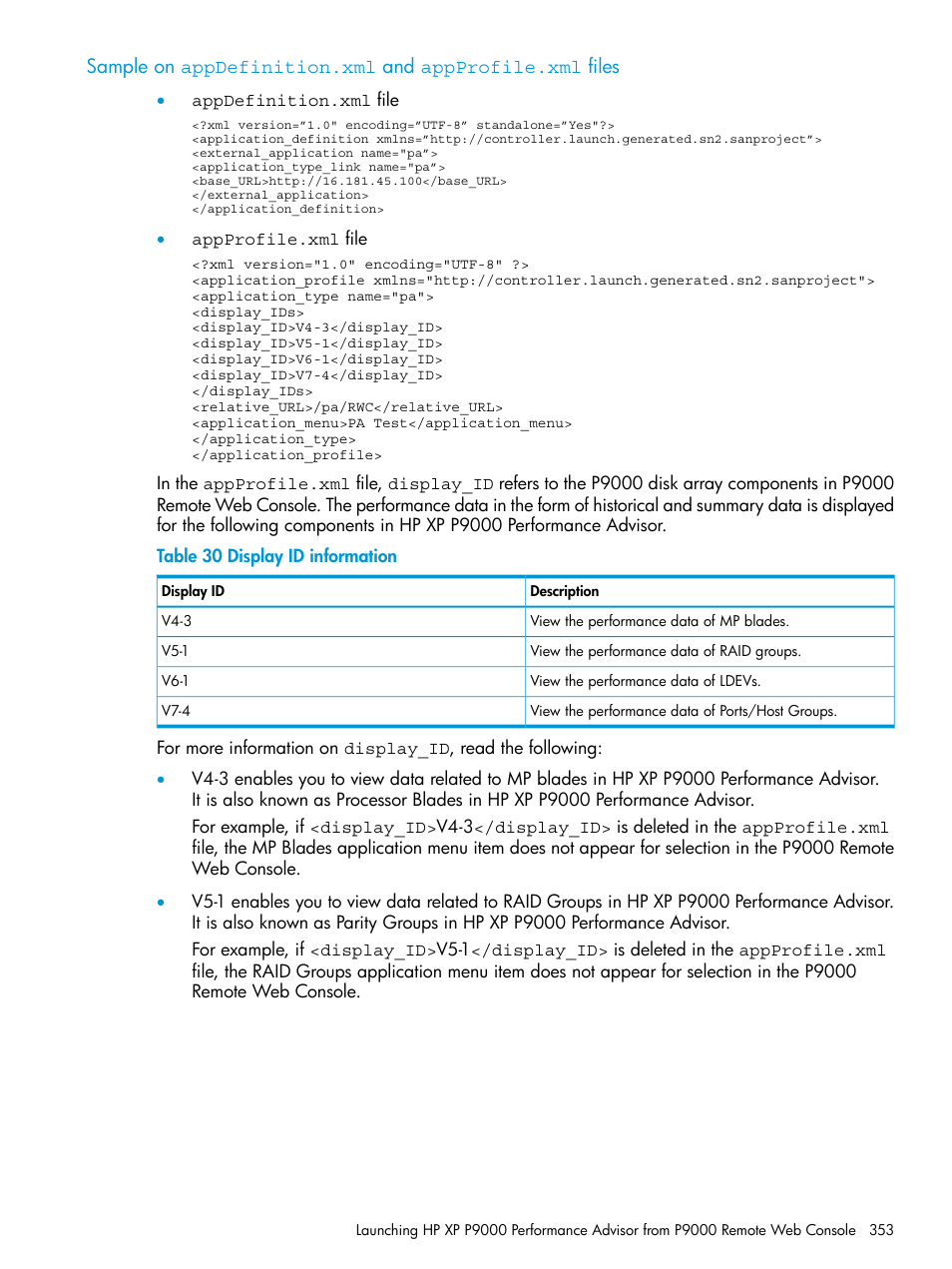 HP XP Performance Advisor Software User Manual | Page 353 / 416
