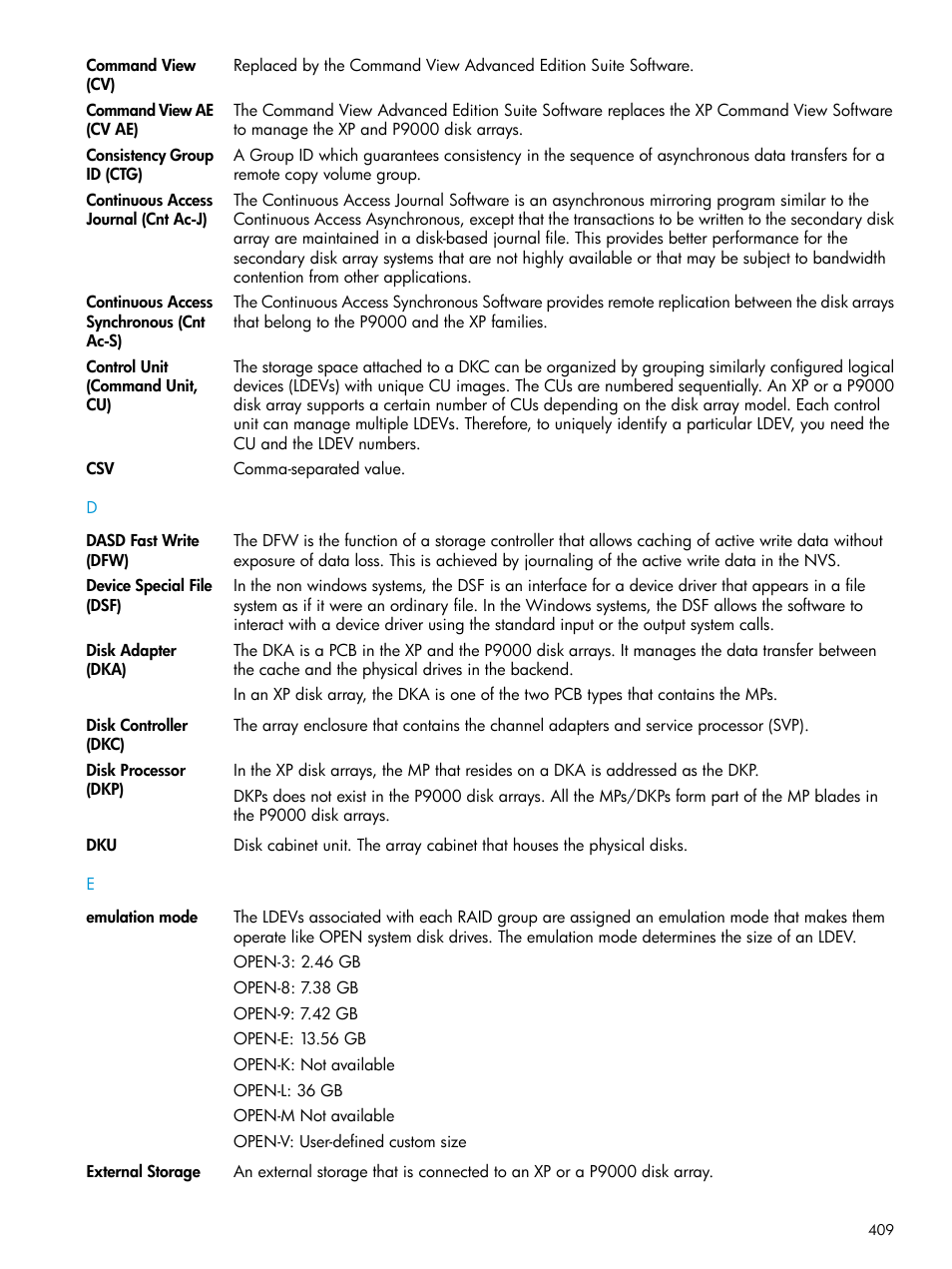 HP XP Performance Advisor Software User Manual | Page 409 / 416