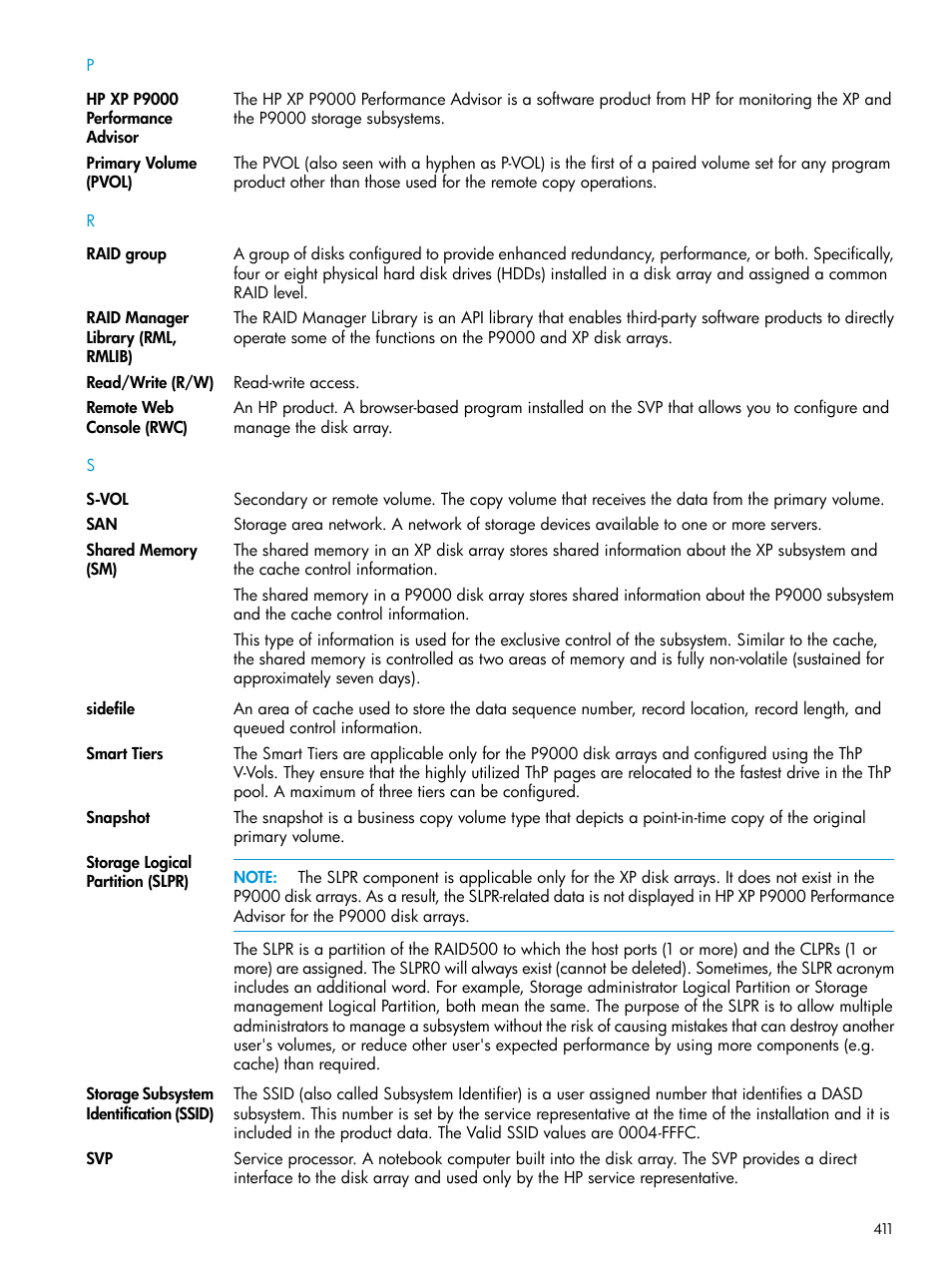 HP XP Performance Advisor Software User Manual | Page 411 / 416