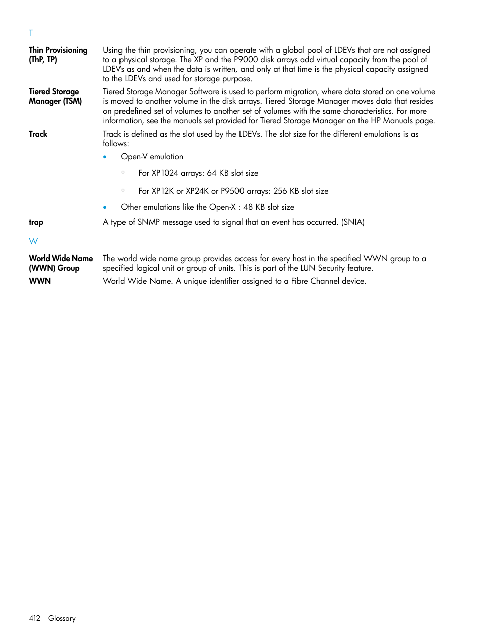 HP XP Performance Advisor Software User Manual | Page 412 / 416