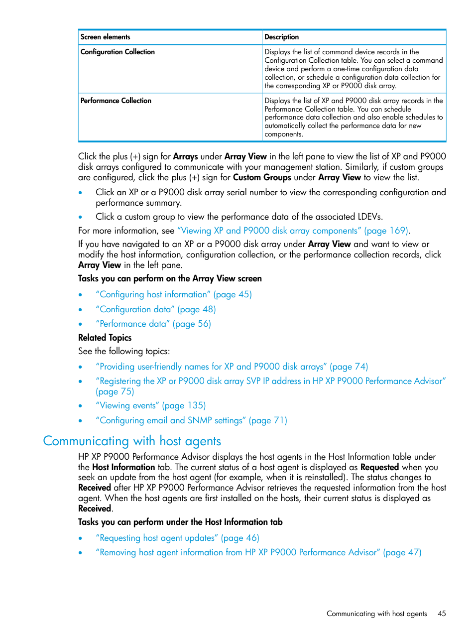 Communicating with host agents | HP XP Performance Advisor Software User Manual | Page 45 / 416