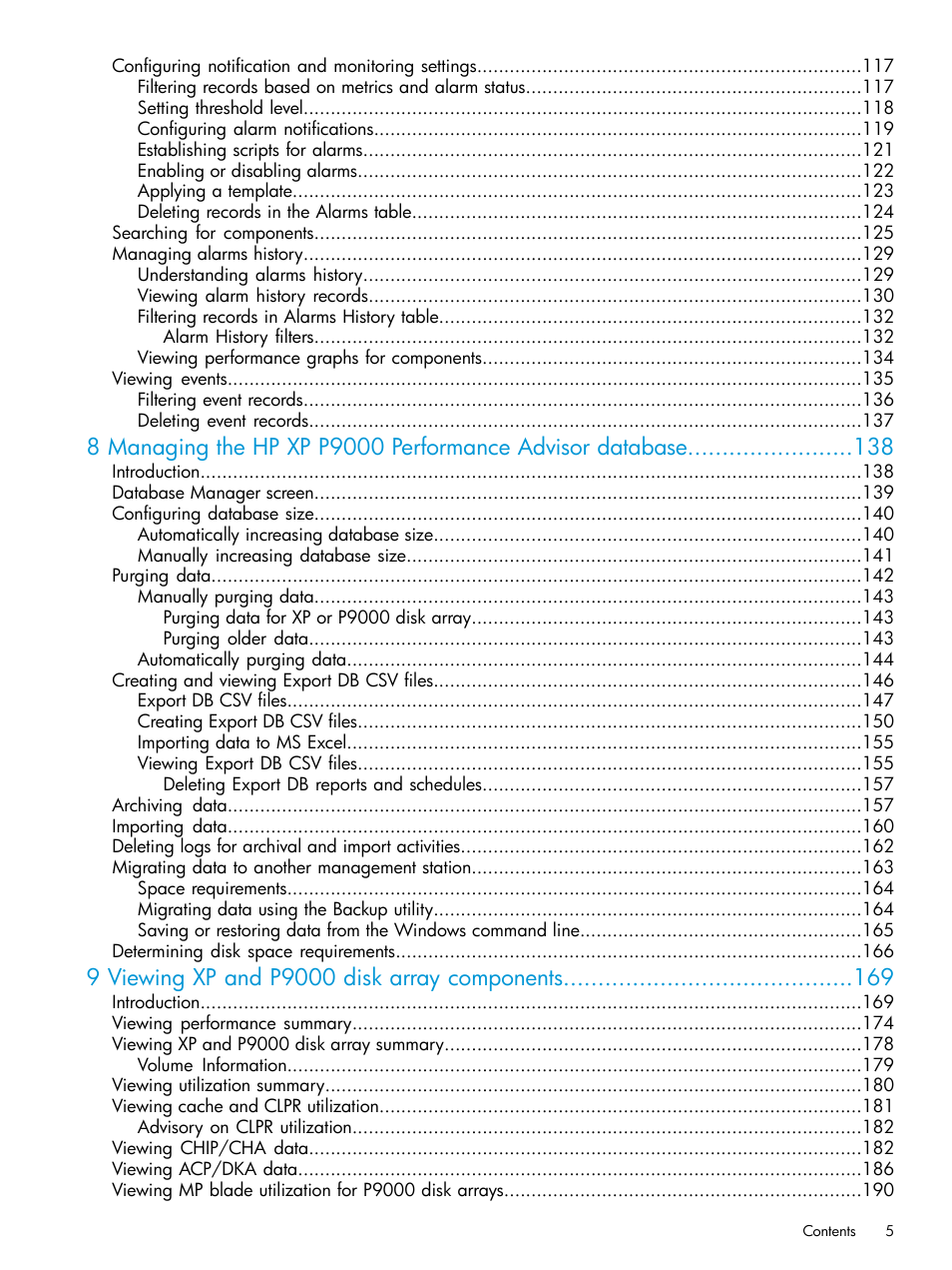 HP XP Performance Advisor Software User Manual | Page 5 / 416