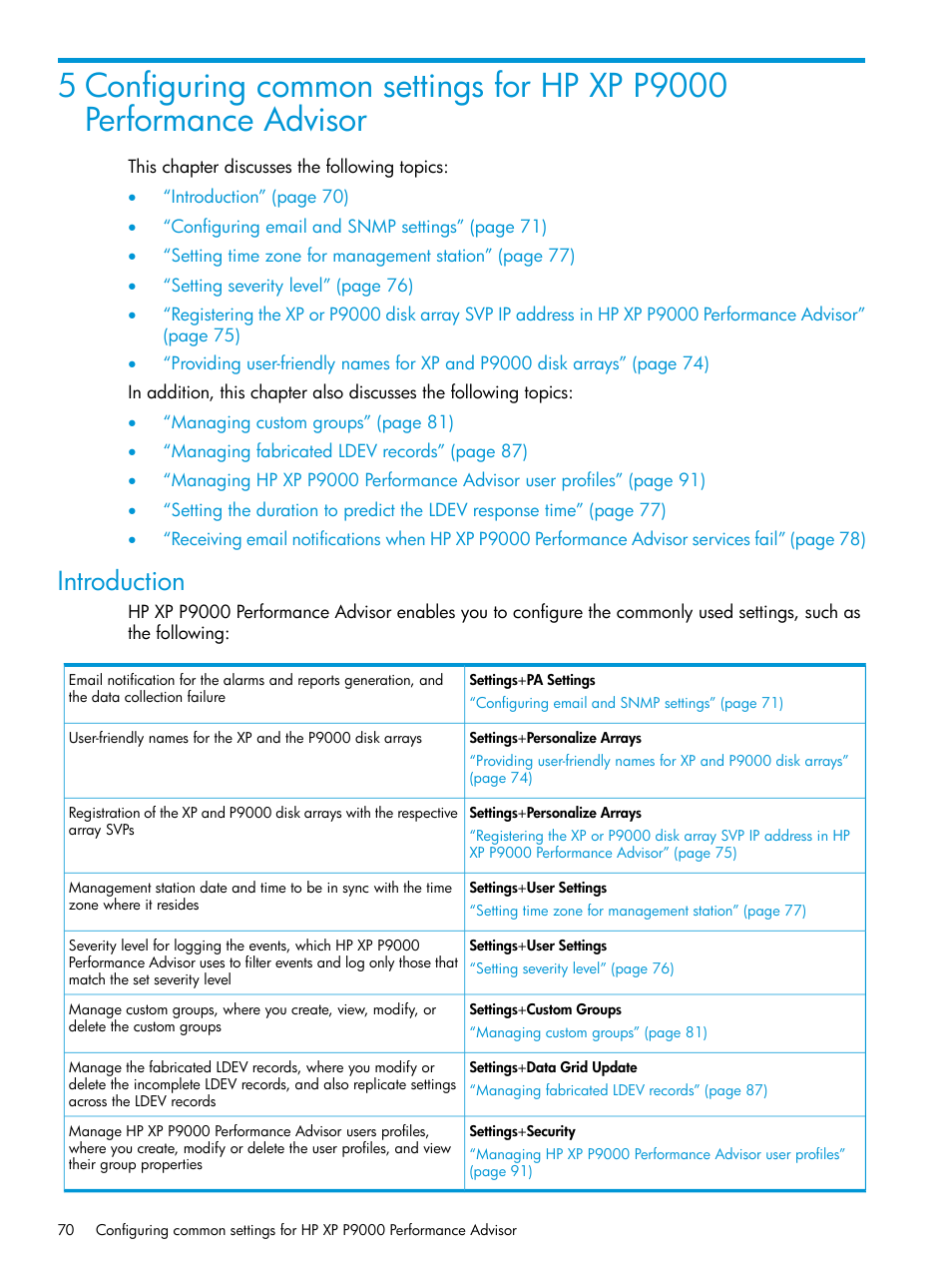 Introduction | HP XP Performance Advisor Software User Manual | Page 70 / 416