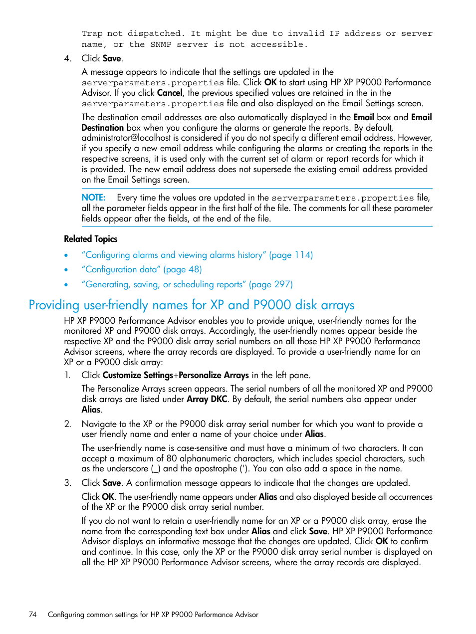 HP XP Performance Advisor Software User Manual | Page 74 / 416