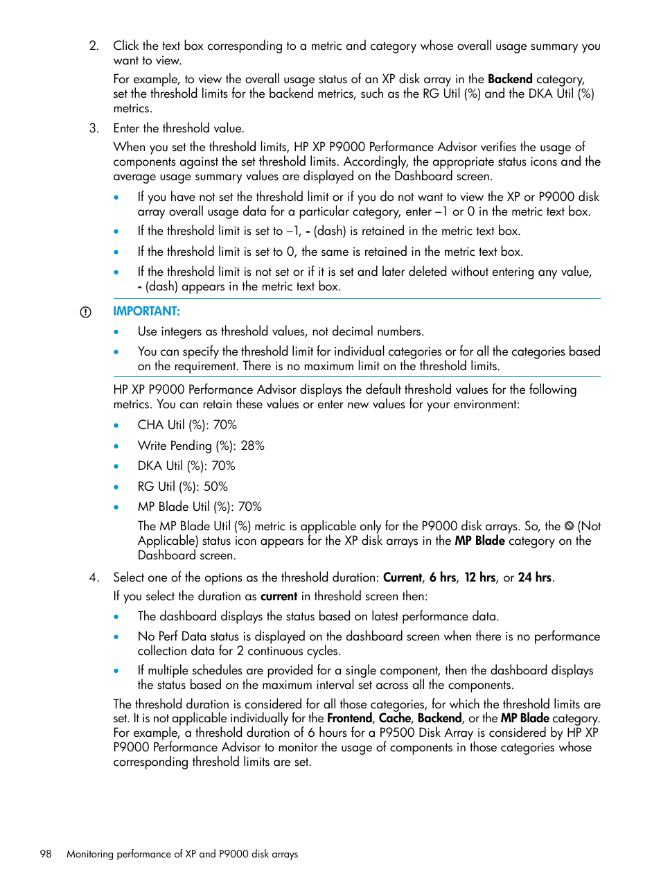 HP XP Performance Advisor Software User Manual | Page 98 / 416