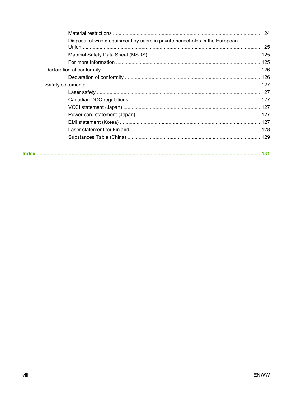 HP LaserJet P2035 User Manual | Page 10 / 148