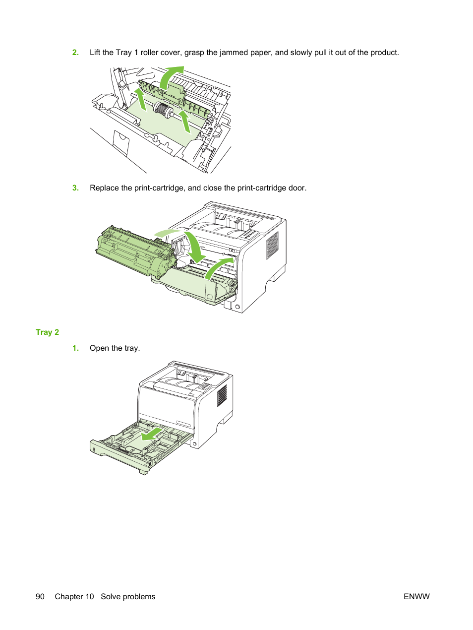 Tray 2 | HP LaserJet P2035 User Manual | Page 100 / 148