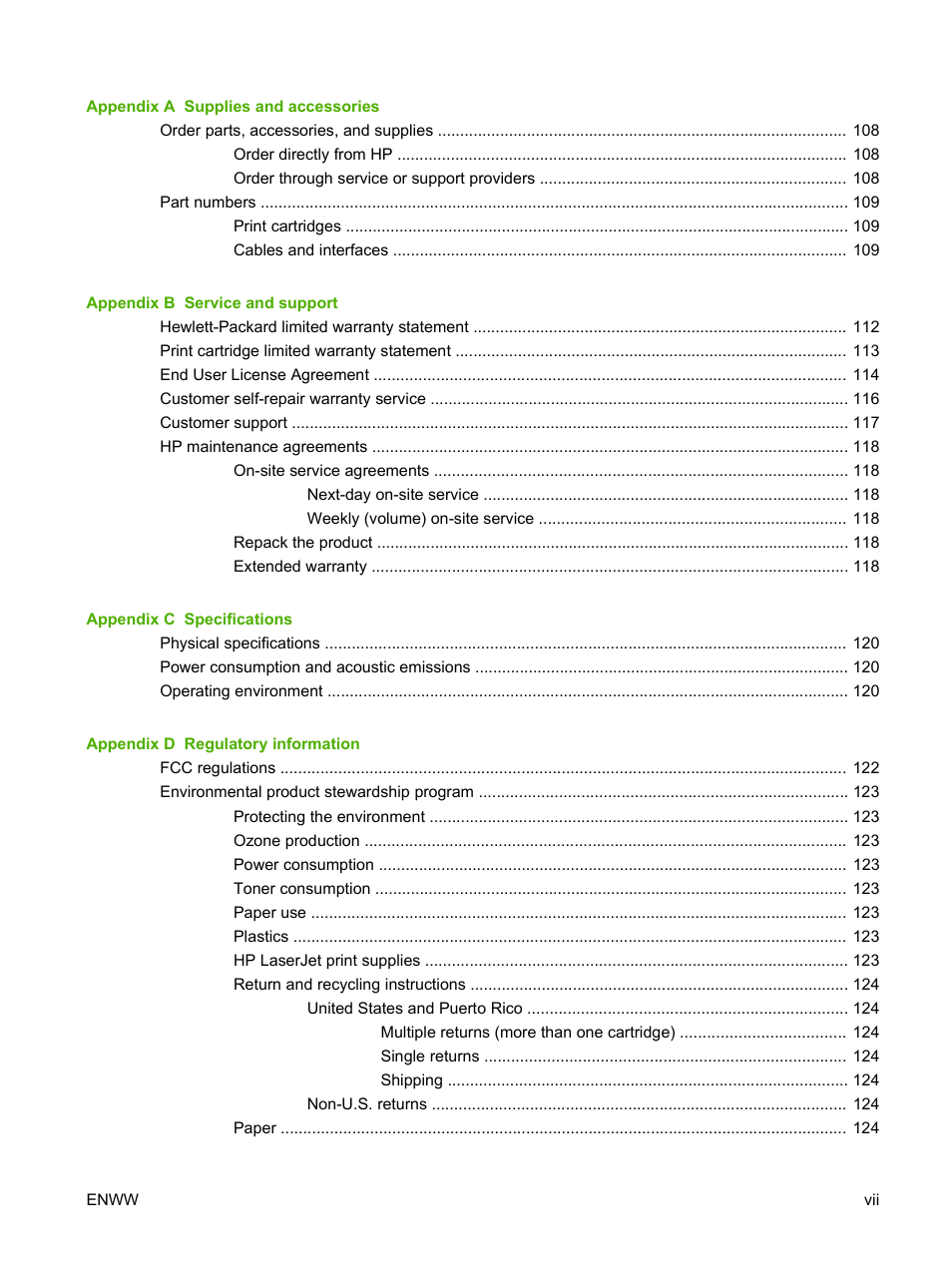 HP LaserJet P2035 User Manual | Page 9 / 148