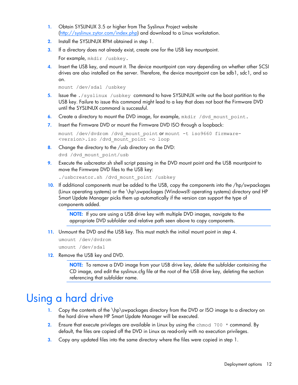 Using a hard drive | HP SmartStart-Software User Manual | Page 12 / 51