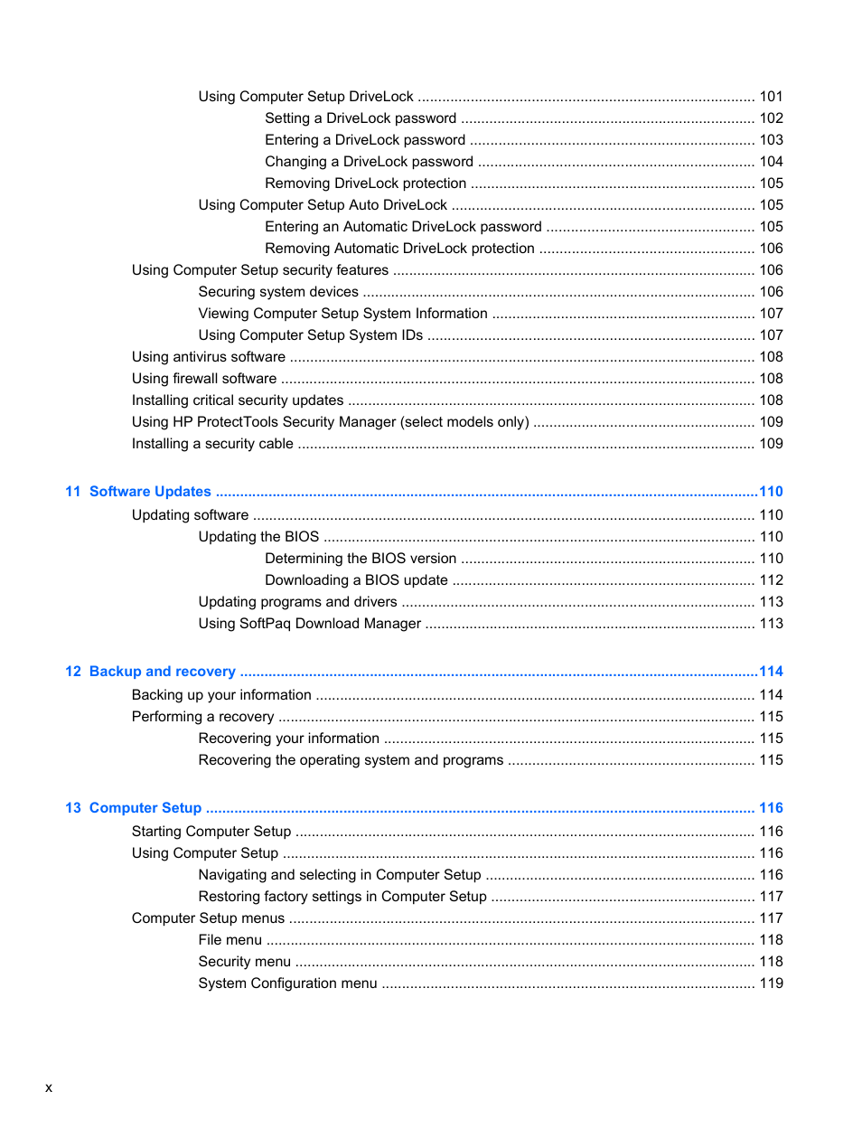 HP EliteBook 8740w Mobile Workstation User Manual | Page 10 / 148