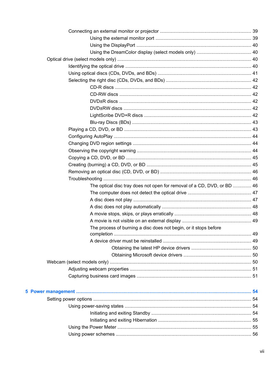 HP EliteBook 8740w Mobile Workstation User Manual | Page 7 / 148