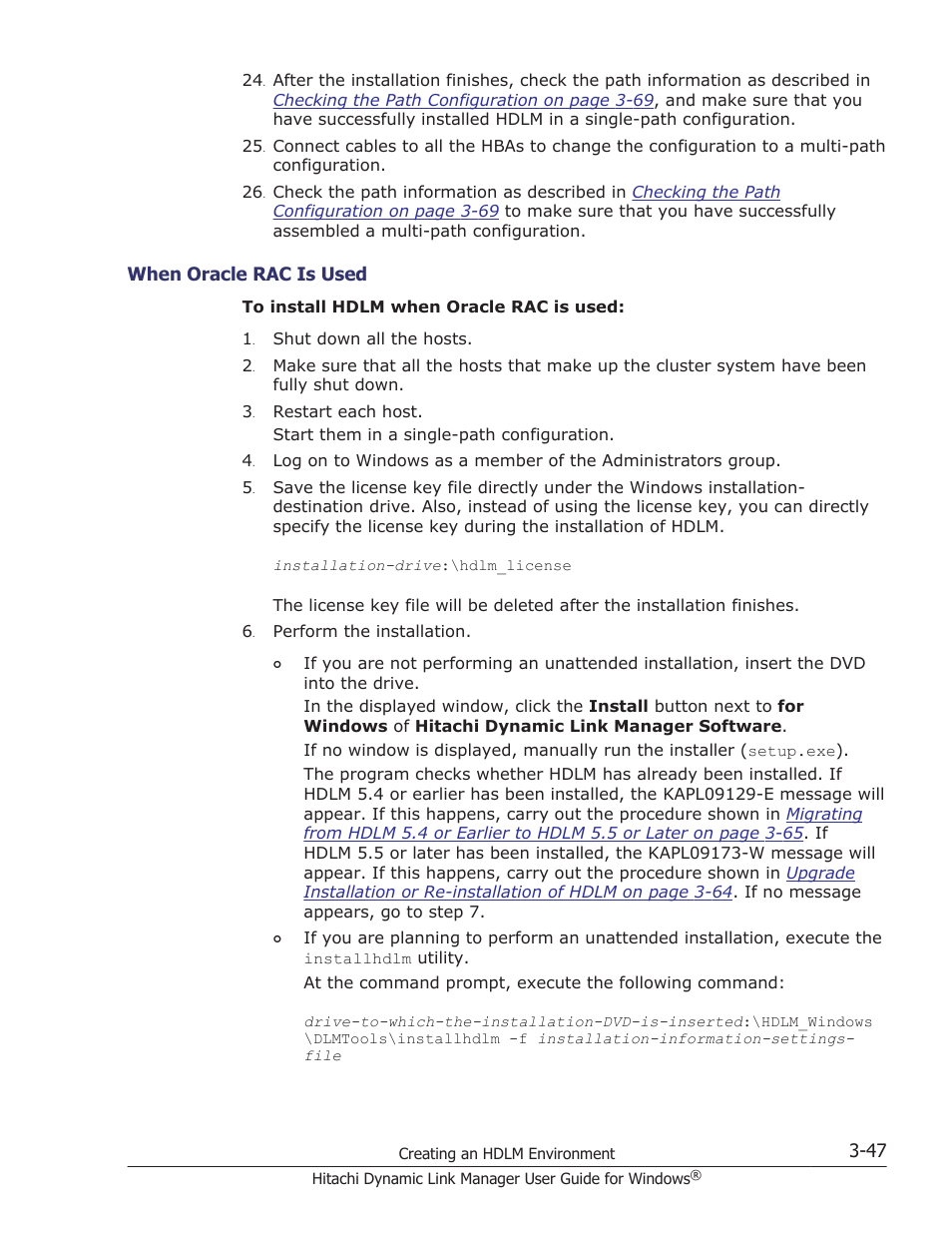 When oracle rac is used -47 | HP XP P9500 Storage User Manual | Page 115 / 440