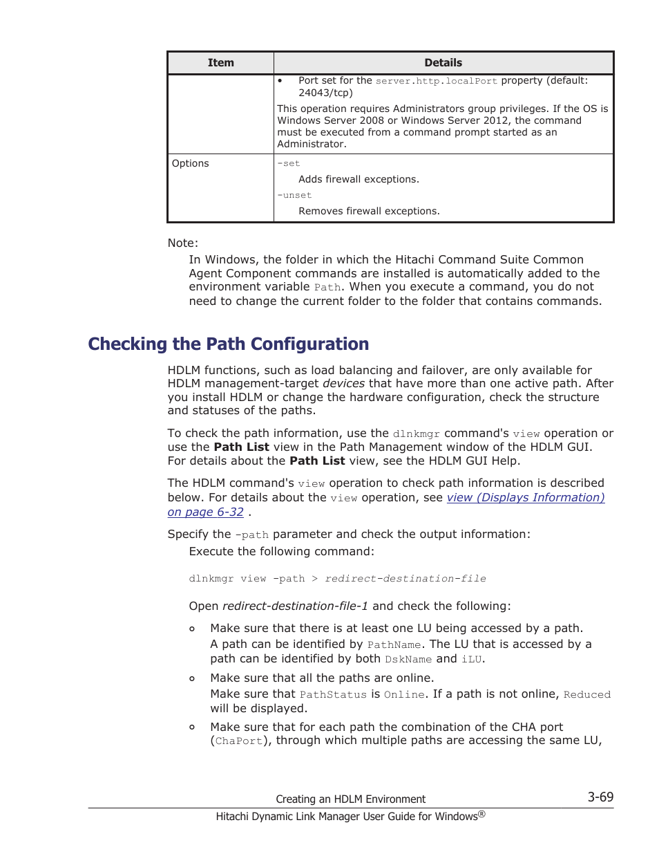 Checking the path configuration, Checking the path configuration -69, Check the path information as described in | Checking the path | HP XP P9500 Storage User Manual | Page 137 / 440