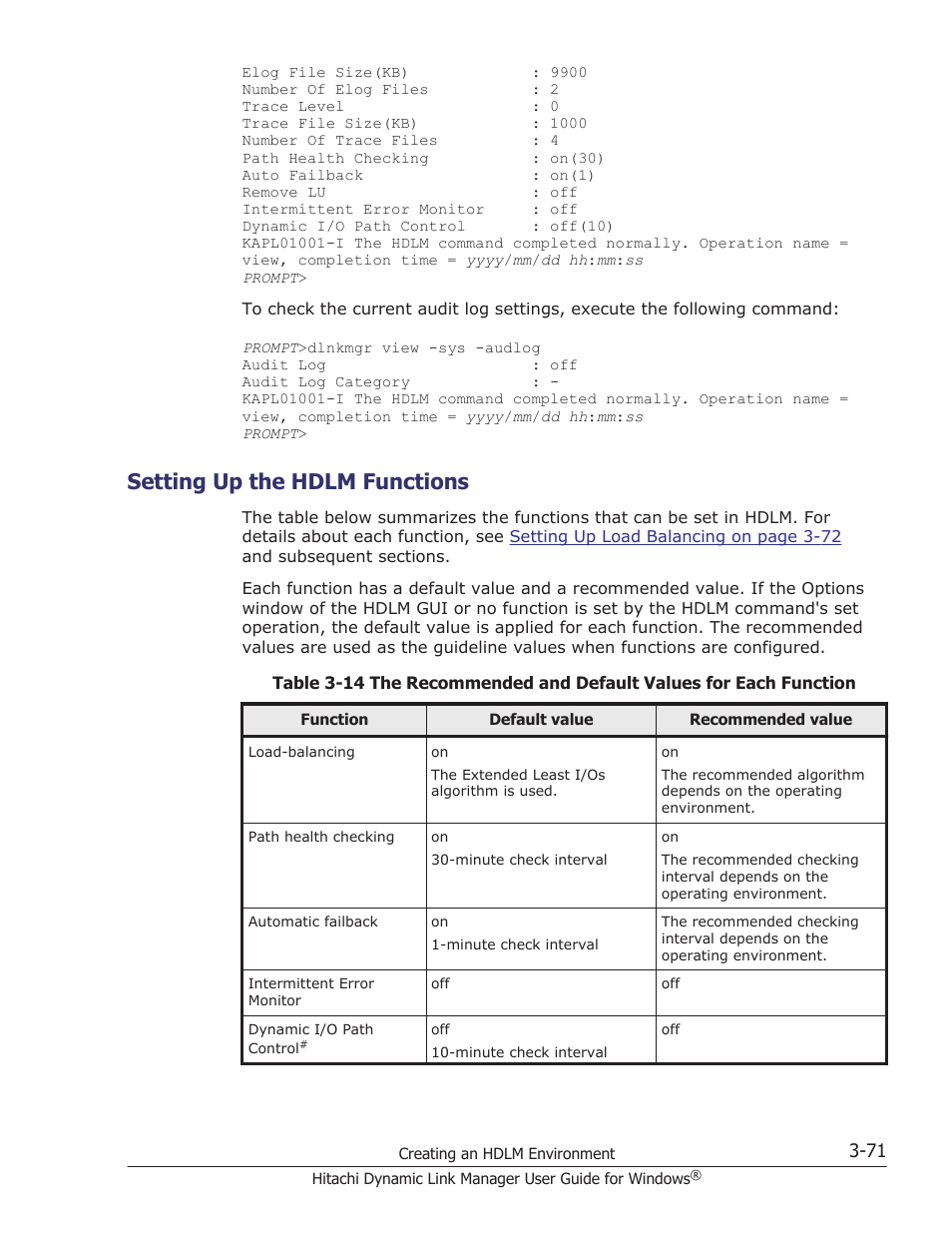 Setting up the hdlm functions, Setting up the hdlm functions -71, Setting up the hdlm | HP XP P9500 Storage User Manual | Page 139 / 440