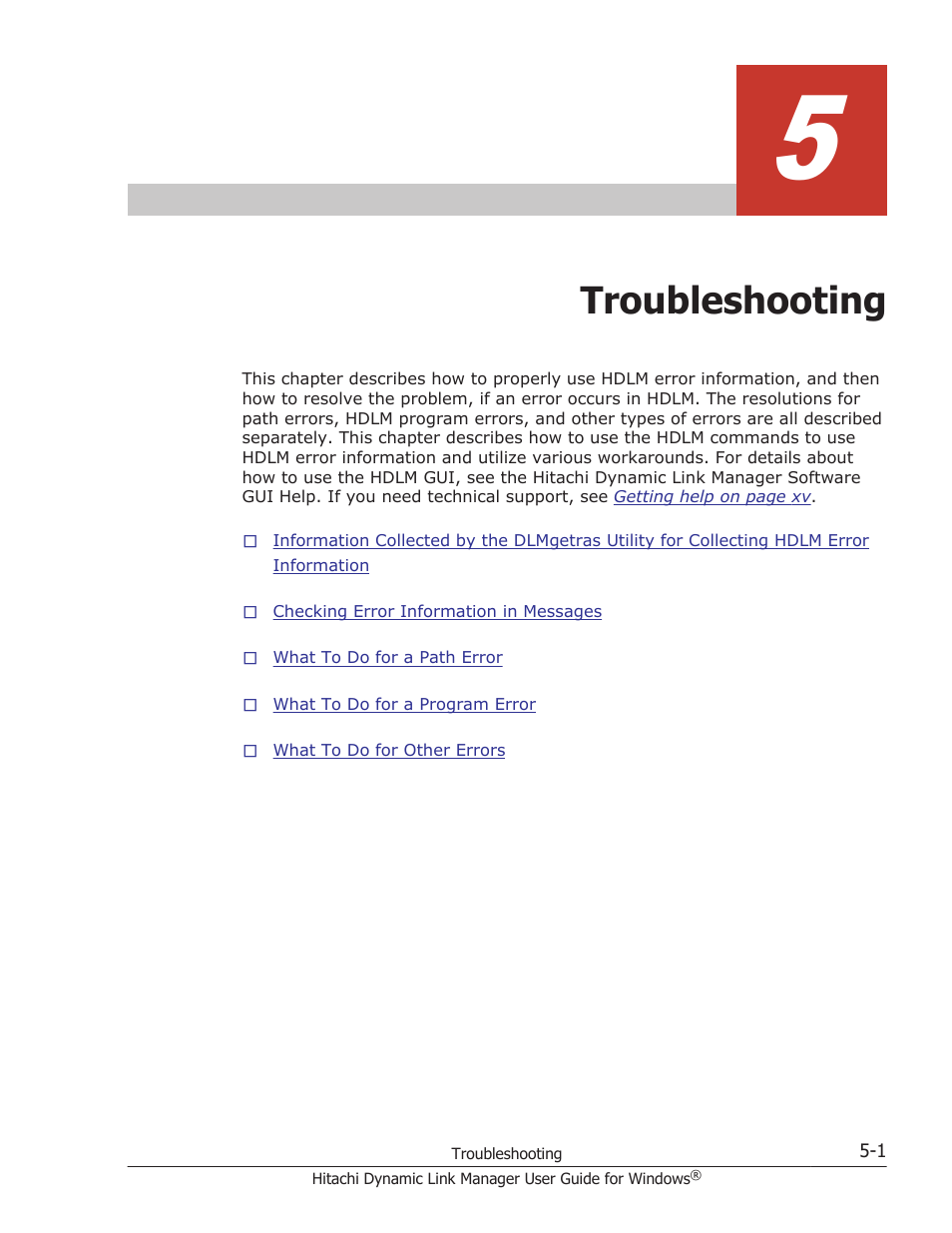 Troubleshooting, 5 troubleshooting -1, Chapter 5, troubleshooting on | HP XP P9500 Storage User Manual | Page 183 / 440