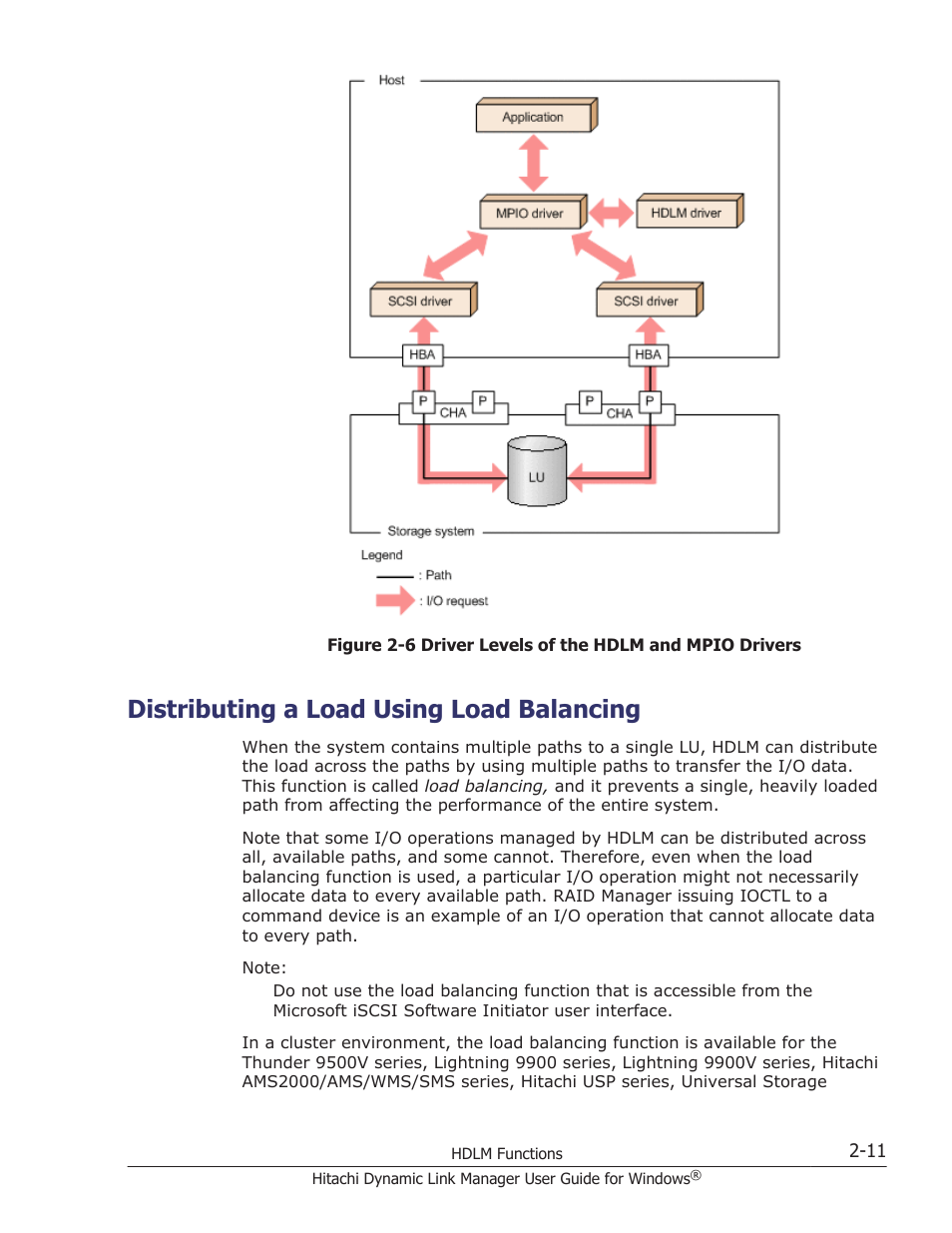 Distributing a load using load balancing, Distributing a load using load balancing -11, Distributing a load using load | HP XP P9500 Storage User Manual | Page 31 / 440