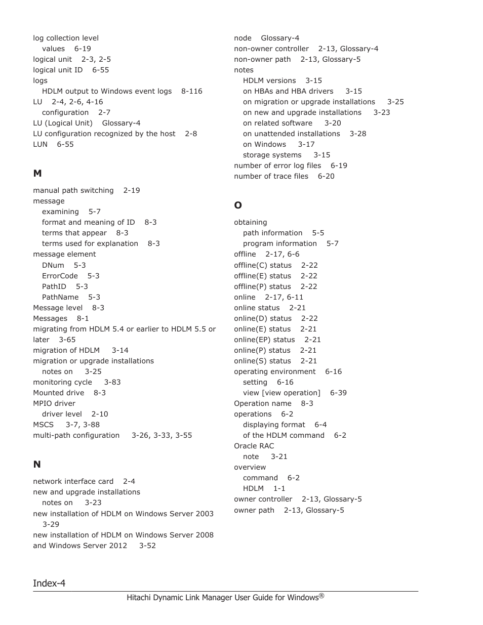 Index-4 | HP XP P9500 Storage User Manual | Page 436 / 440