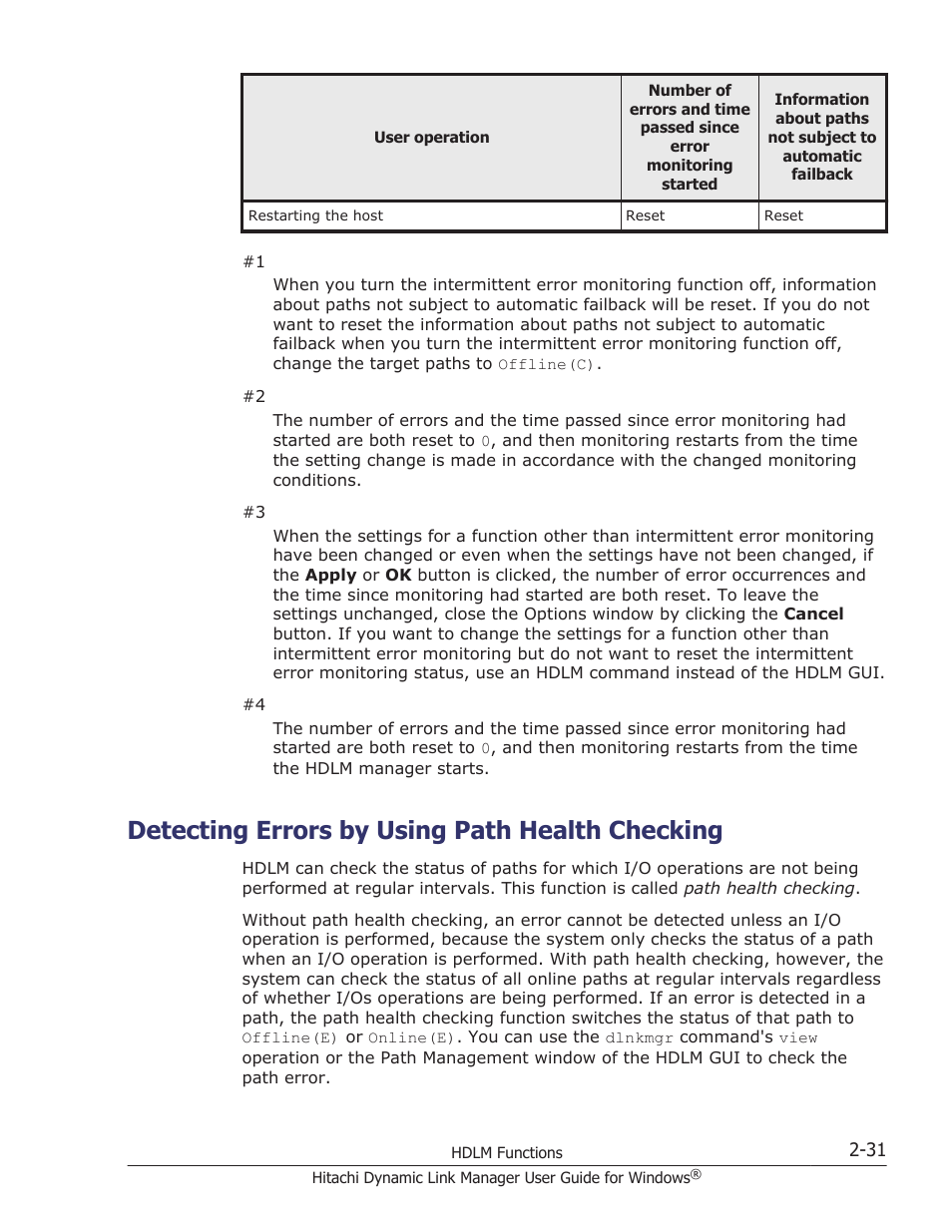 Detecting errors by using path health checking, Detecting errors by using path health checking -31 | HP XP P9500 Storage User Manual | Page 51 / 440