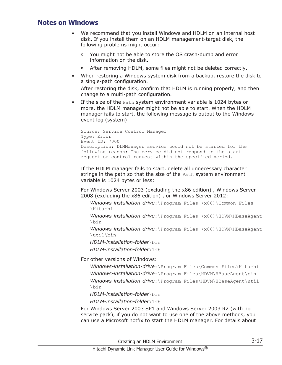 Notes on windows, Notes on windows -17 | HP XP P9500 Storage User Manual | Page 85 / 440