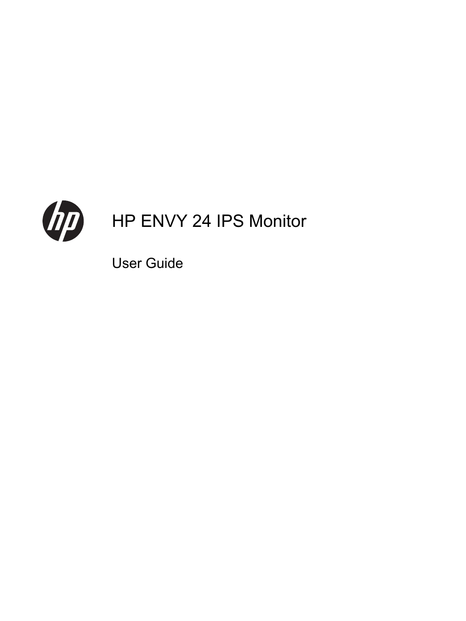 HP ENVY 24 23.8-inch Diagonal IPS Monitor with Beats Audio User Manual | 22 pages