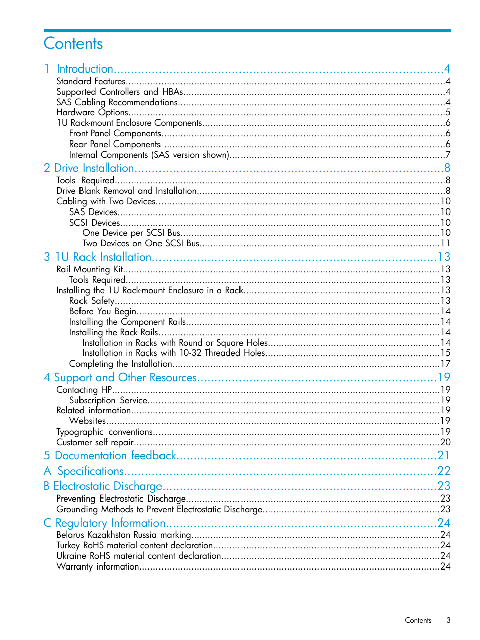 HP StoreEver Rack-mount Kits User Manual | Page 3 / 25