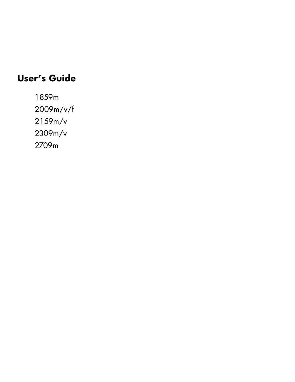 HP 2009m 20-inch Diagonal HD Ready LCD Monitor User Manual | 48 pages