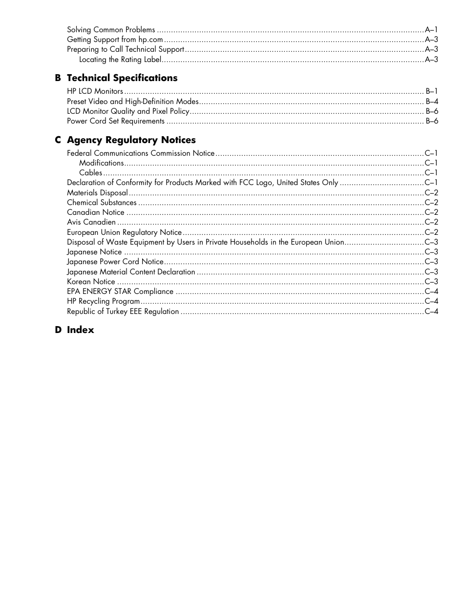 HP 2009m 20-inch Diagonal HD Ready LCD Monitor User Manual | Page 6 / 48