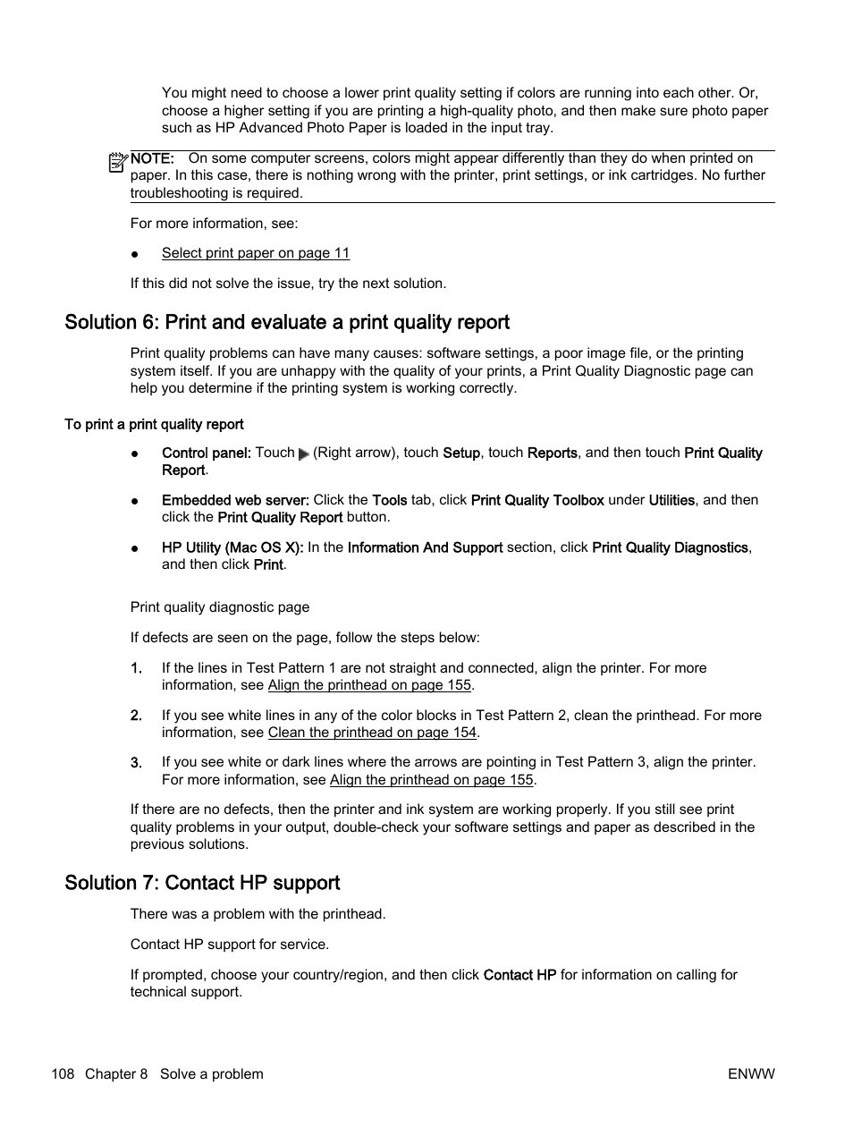 Solution 7: contact hp support | HP Officejet 7612 Wide Format e-All-in-One User Manual | Page 125 / 317