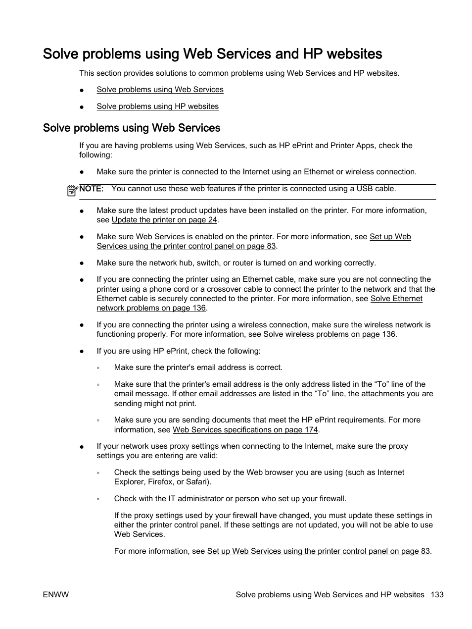 Solve problems using web services and hp websites, Solve problems using web services | HP Officejet 7612 Wide Format e-All-in-One User Manual | Page 150 / 317