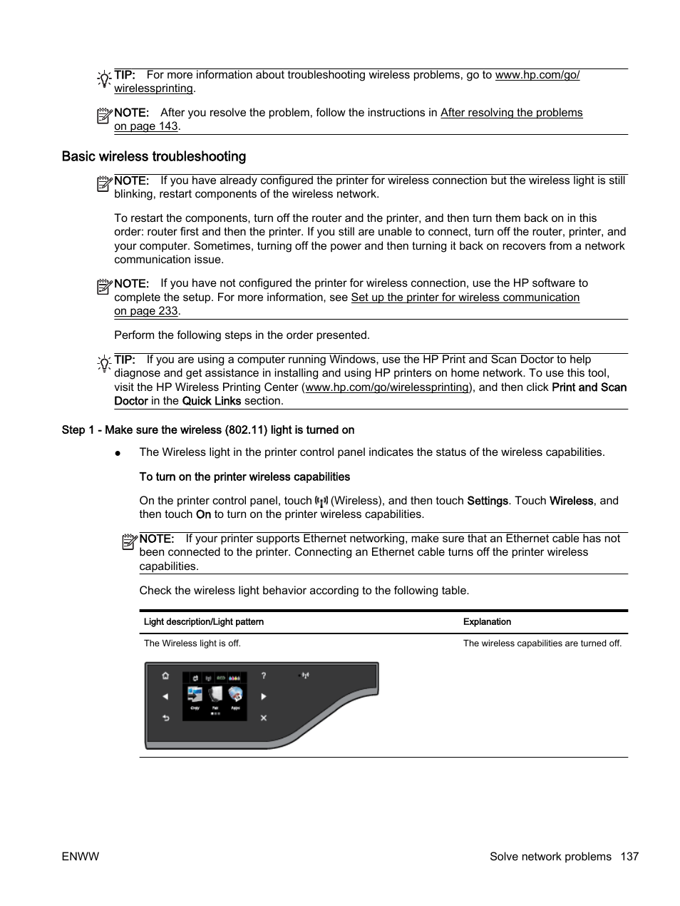 Basic wireless troubleshooting, S, see basic | HP Officejet 7612 Wide Format e-All-in-One User Manual | Page 154 / 317