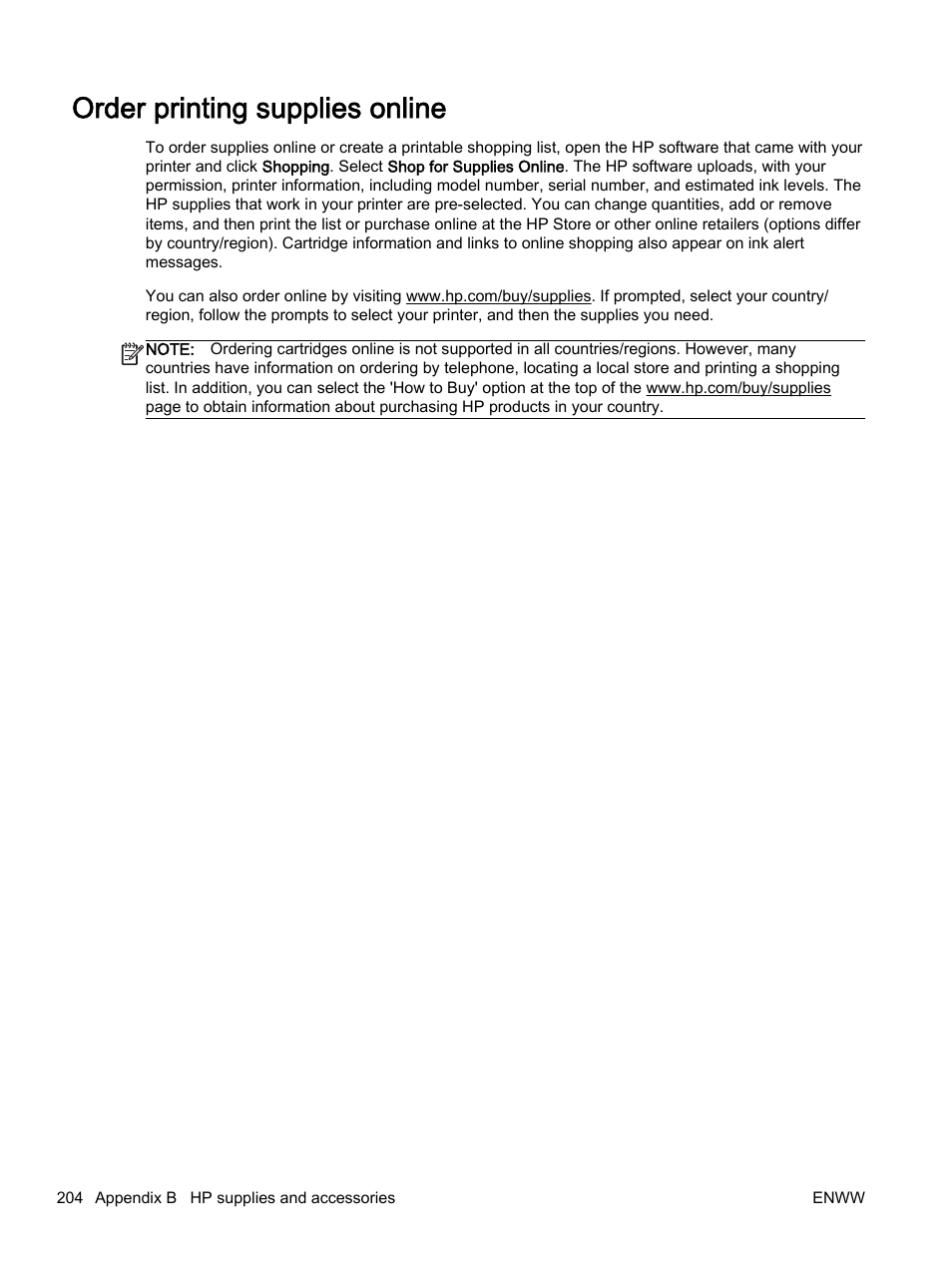 Order printing supplies online | HP Officejet 7612 Wide Format e-All-in-One User Manual | Page 221 / 317