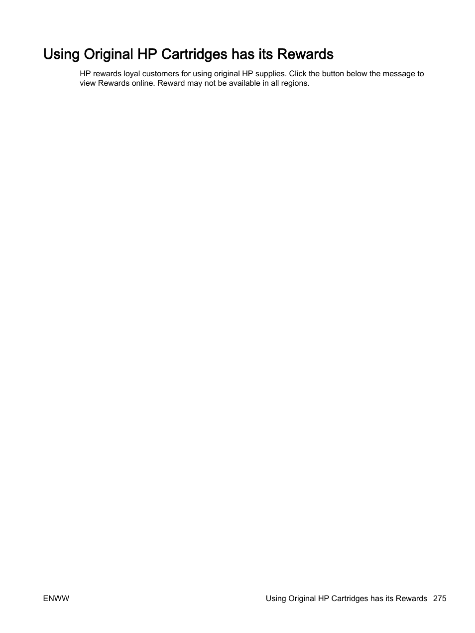 Using original hp cartridges has its rewards | HP Officejet 7612 Wide Format e-All-in-One User Manual | Page 292 / 317