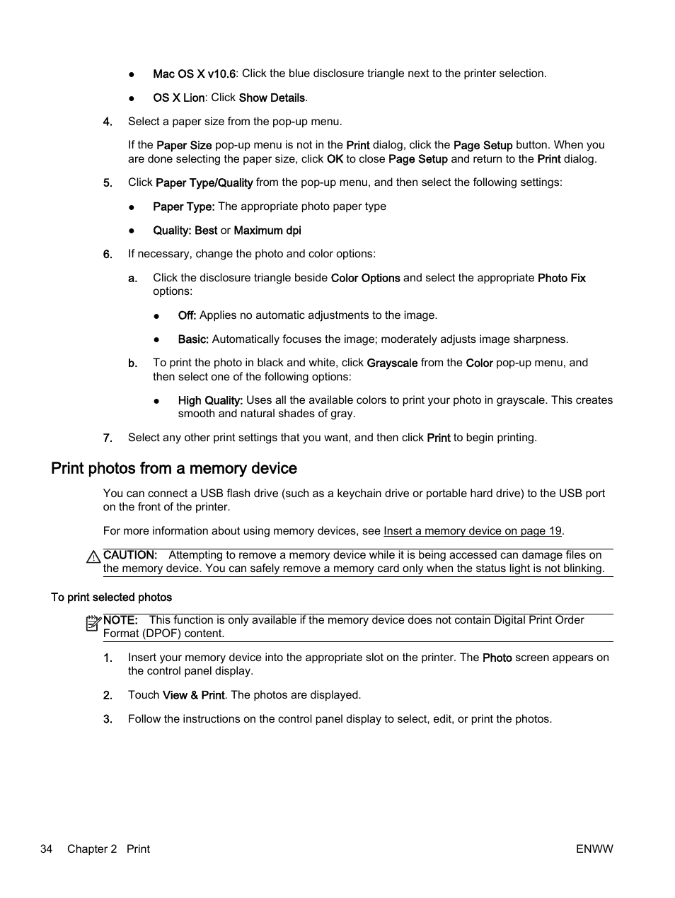 Print photos from a memory device | HP Officejet 7612 Wide Format e-All-in-One User Manual | Page 51 / 317