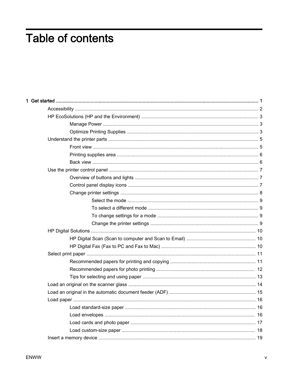 HP Officejet 7612 Wide Format e-All-in-One User Manual | Page 6 / 317