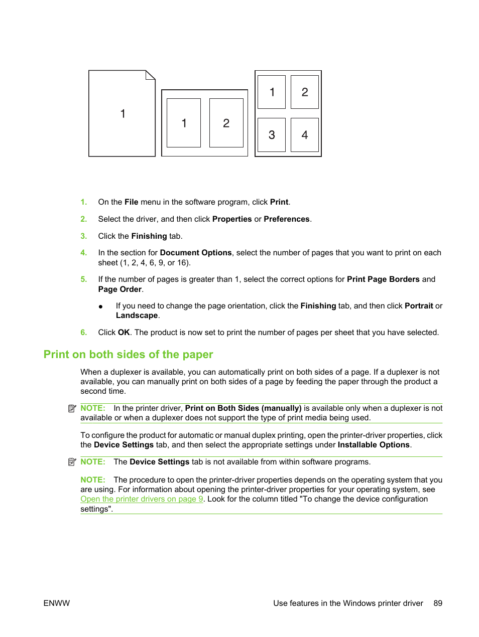 Print on both sides of the paper | HP LaserJet M3027 Multifunction Printer series User Manual | Page 101 / 270