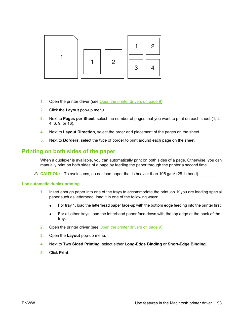 Printing on both sides of the paper | HP LaserJet M3027 Multifunction Printer series User Manual | Page 105 / 270