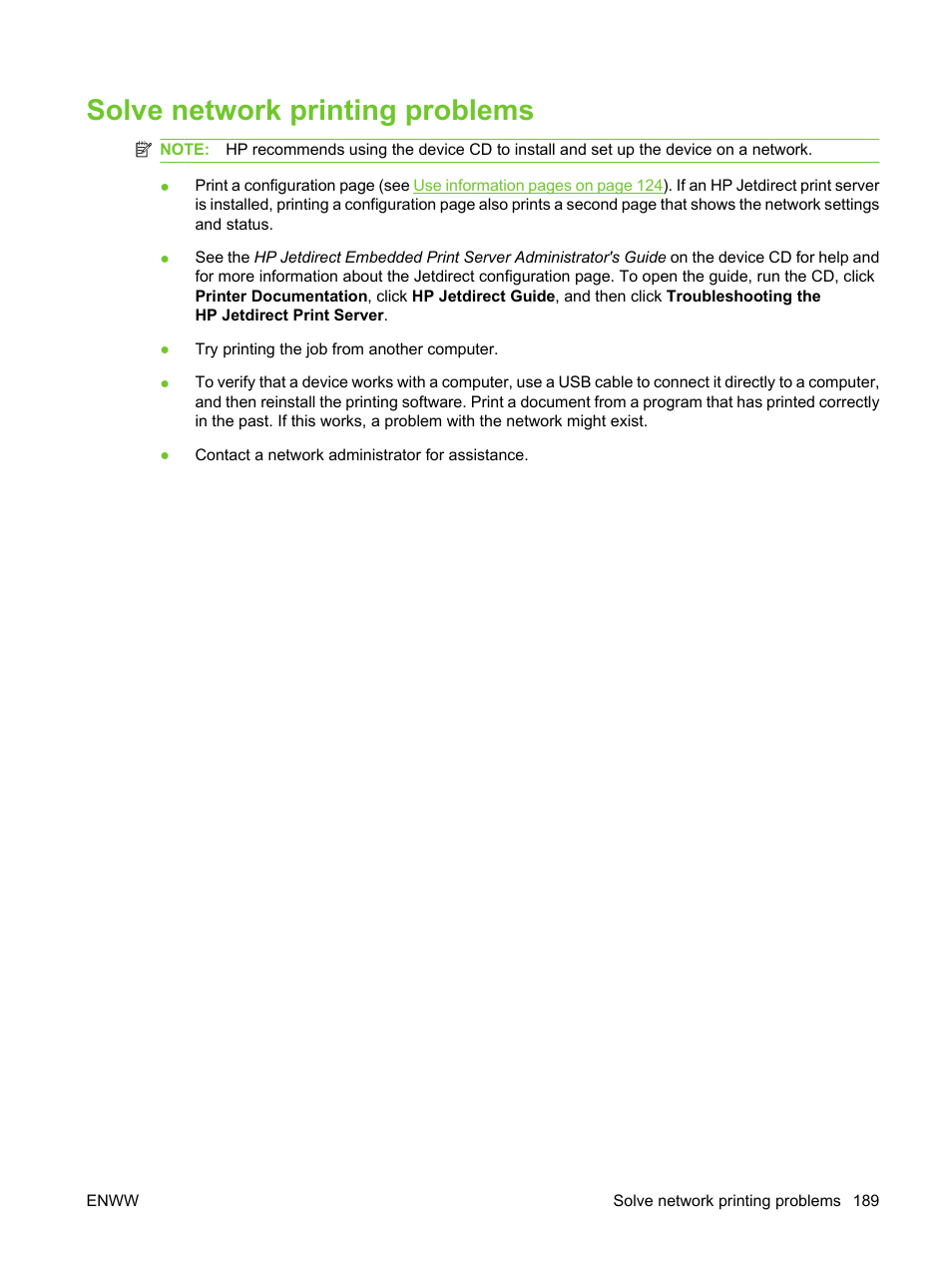 Solve network printing problems, N. see, Solve | HP LaserJet M3027 Multifunction Printer series User Manual | Page 201 / 270