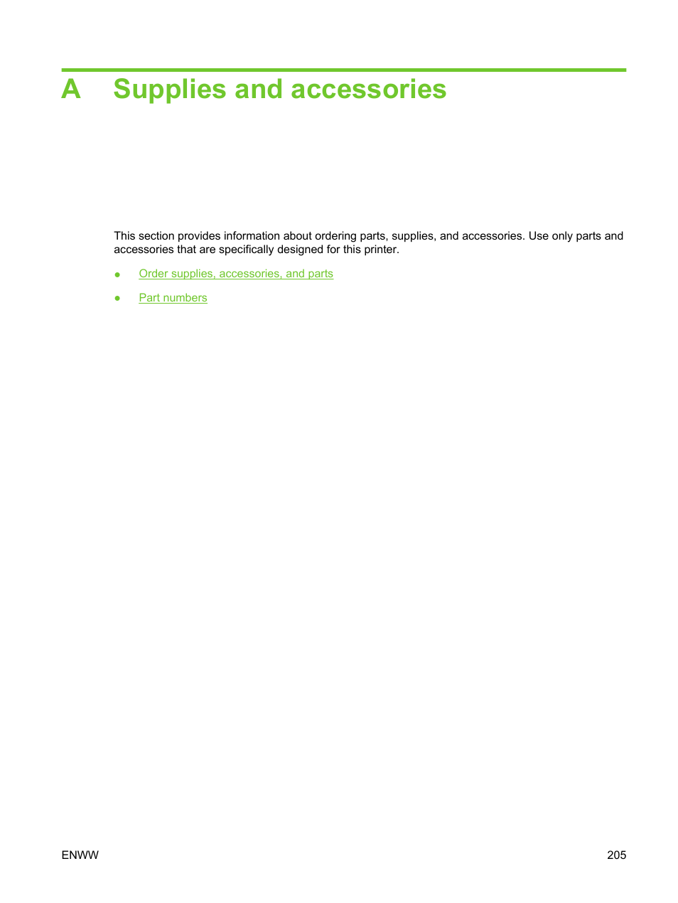 Supplies and accessories, Appendix a supplies and accessories, Mation, see | Asupplies and accessories | HP LaserJet M3027 Multifunction Printer series User Manual | Page 217 / 270