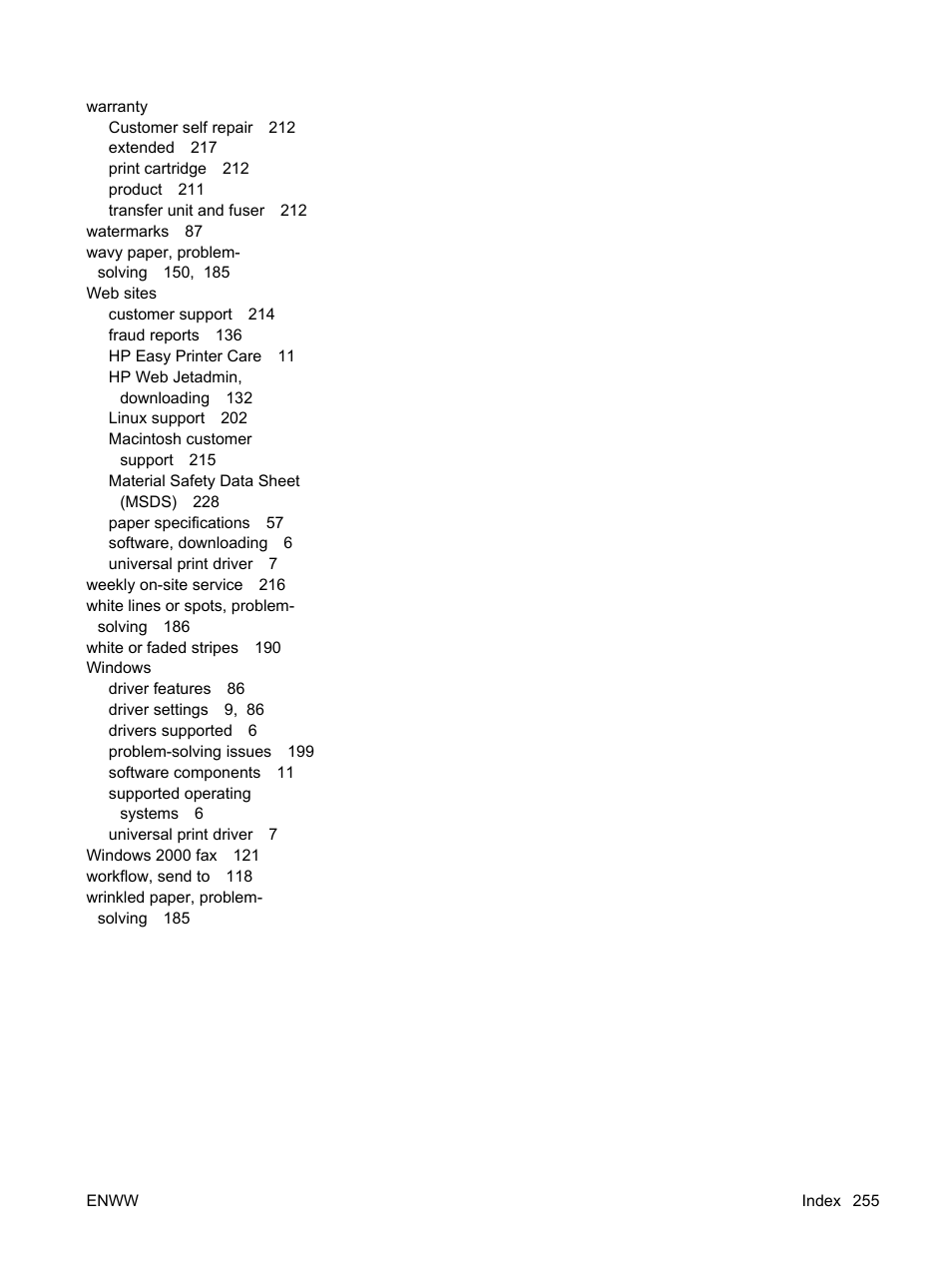 HP LaserJet M3027 Multifunction Printer series User Manual | Page 267 / 270