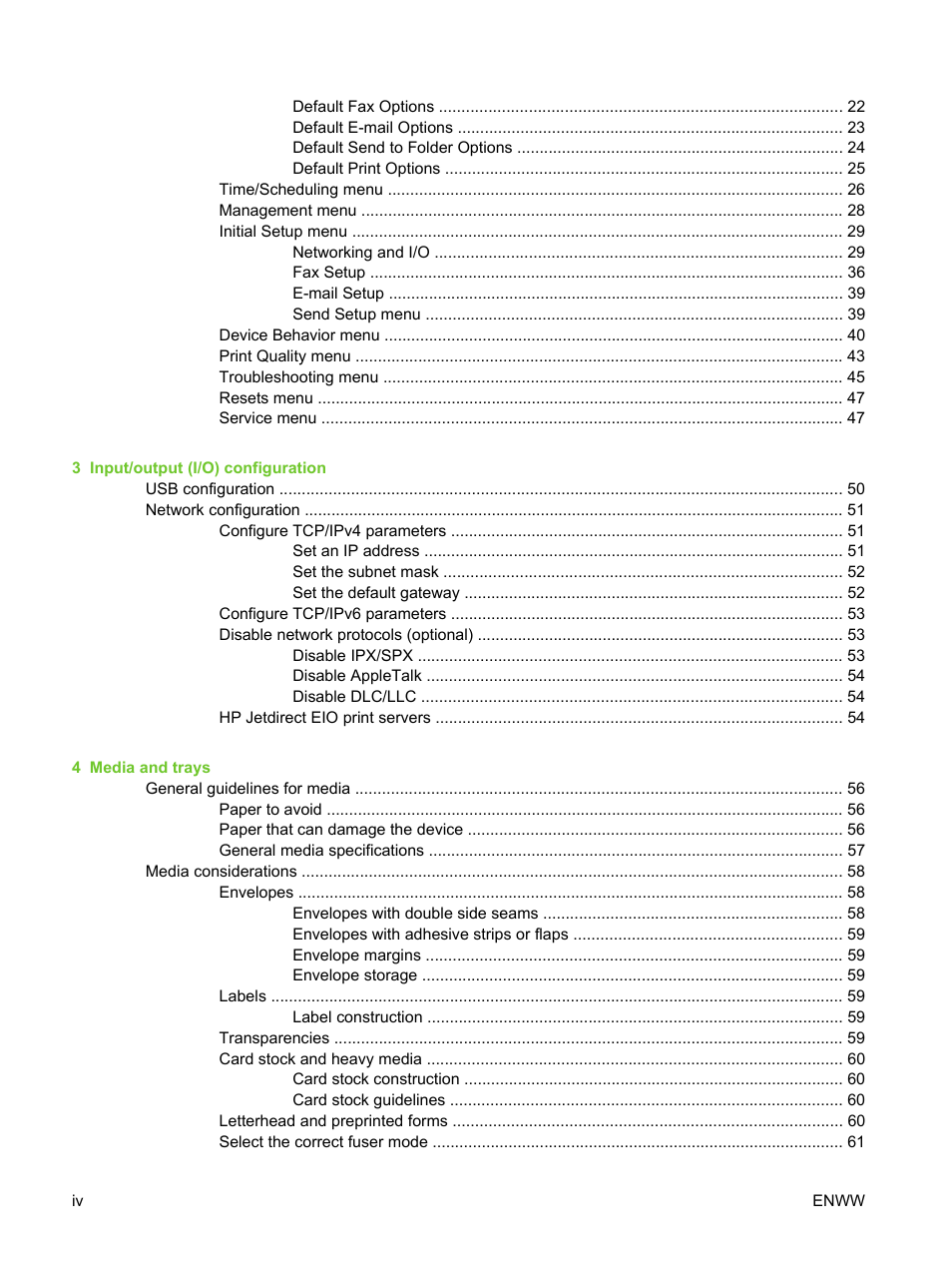 HP LaserJet M3027 Multifunction Printer series User Manual | Page 6 / 270