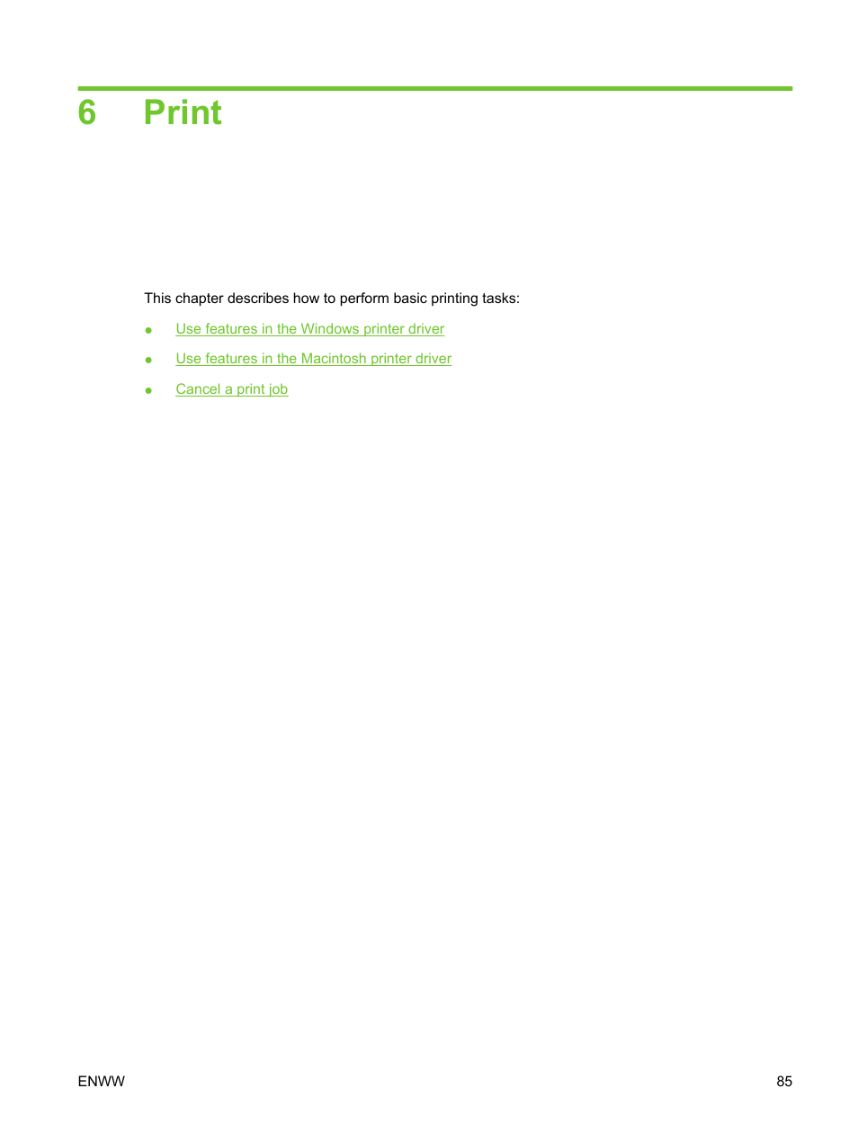 Print, 6 print, 6print | HP LaserJet M3027 Multifunction Printer series User Manual | Page 97 / 270
