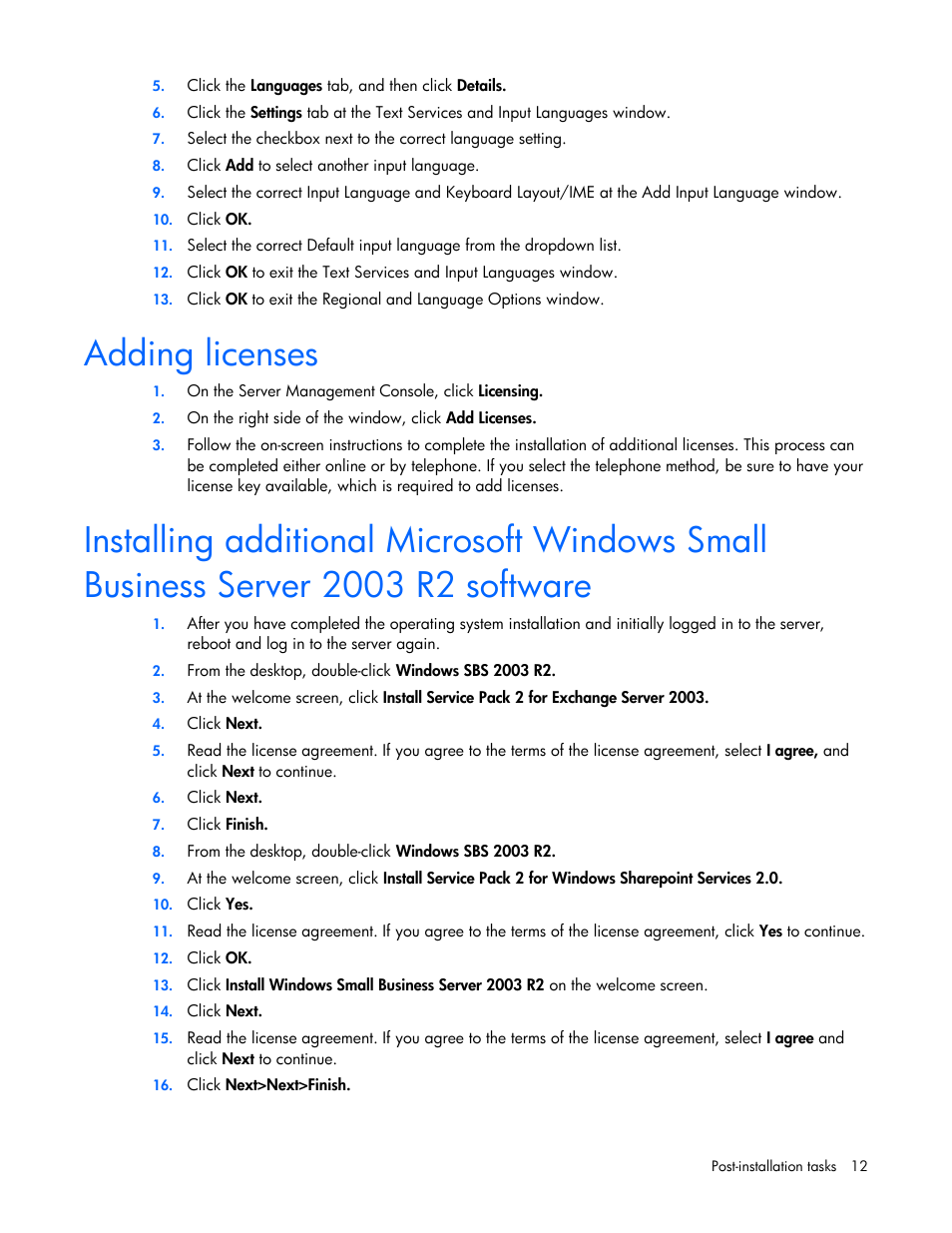 Adding licenses | HP ProLiant ML370 G4 Server User Manual | Page 12 / 18
