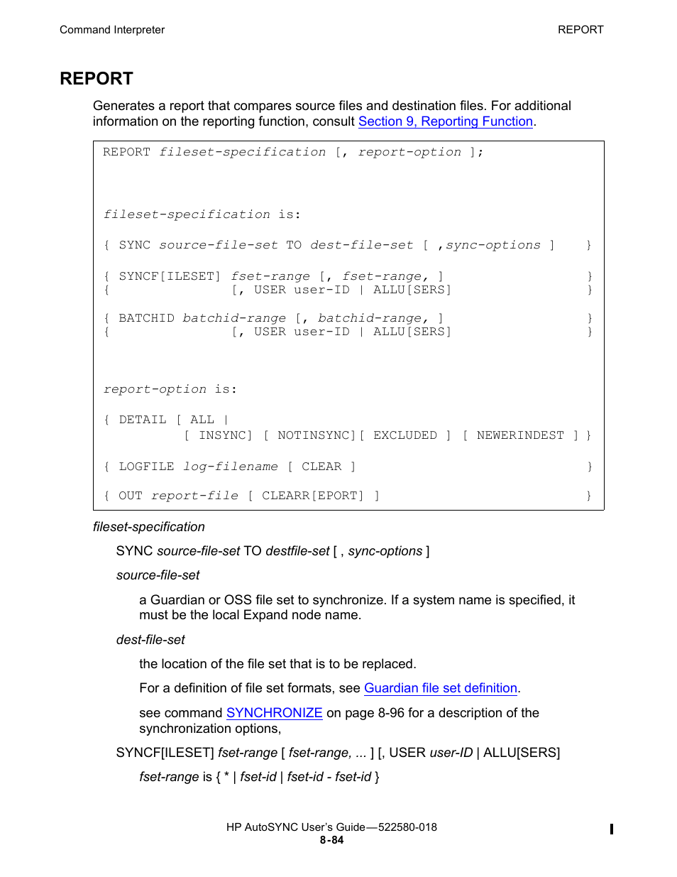 Report | HP Integrity NonStop J-Series User Manual | Page 178 / 266