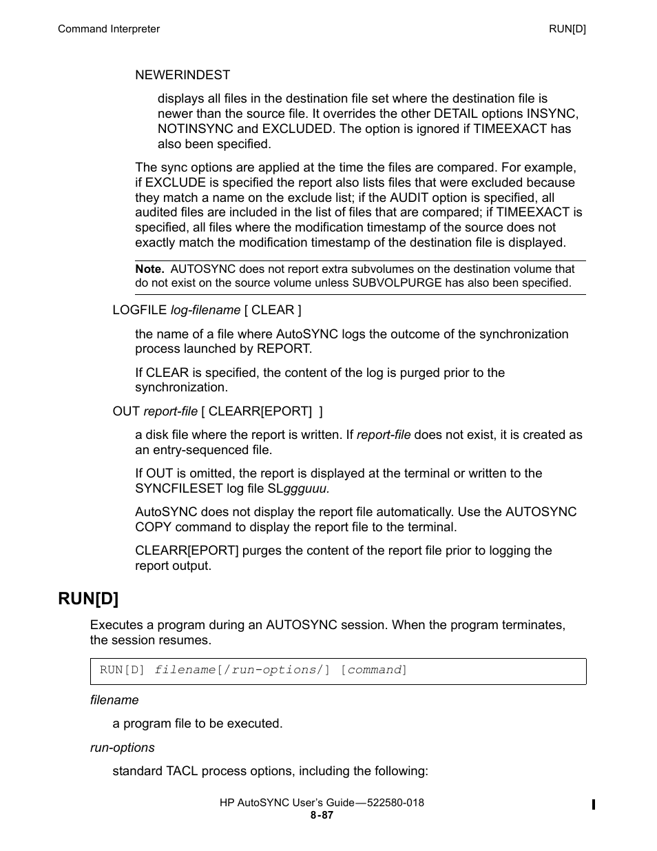 Run[d | HP Integrity NonStop J-Series User Manual | Page 181 / 266