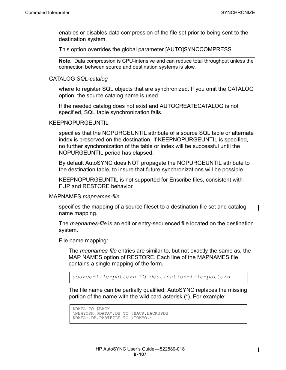Mapnames mapnames-file | HP Integrity NonStop J-Series User Manual | Page 201 / 266