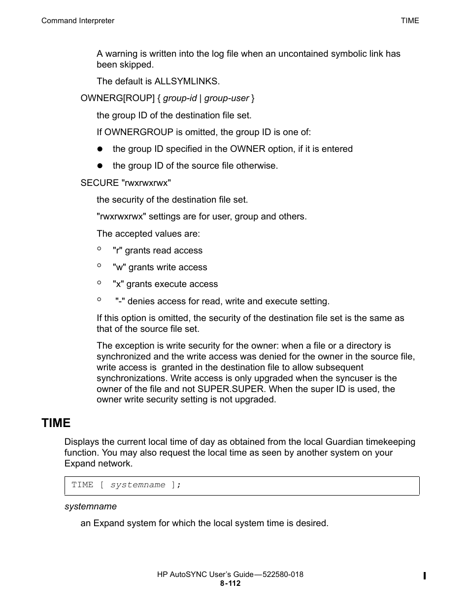 Time | HP Integrity NonStop J-Series User Manual | Page 206 / 266