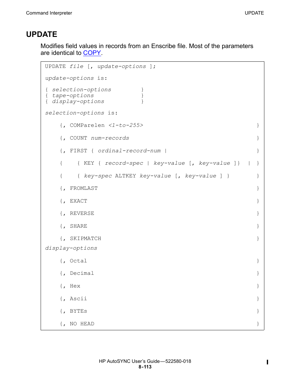 Update | HP Integrity NonStop J-Series User Manual | Page 207 / 266