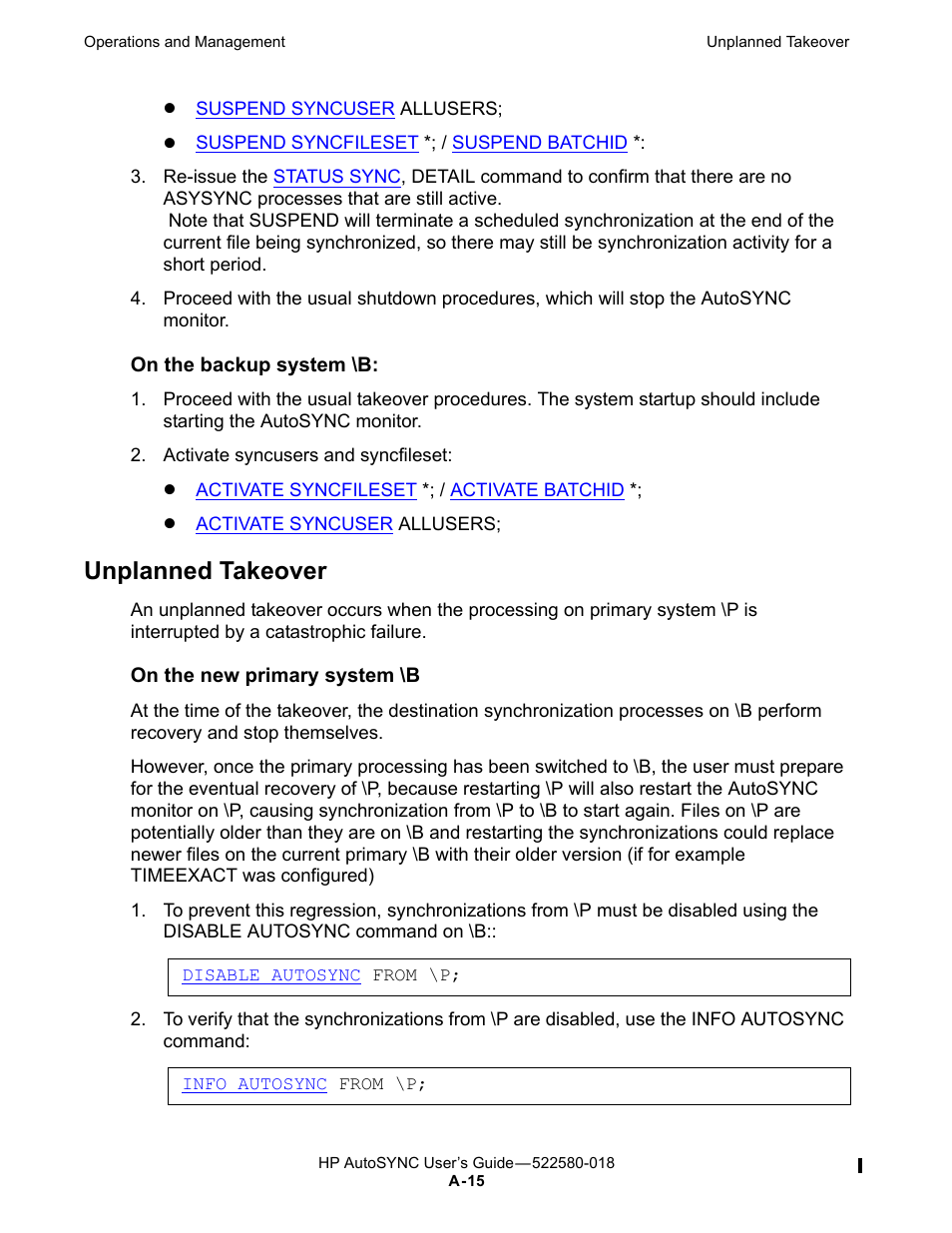 Unplanned takeover | HP Integrity NonStop J-Series User Manual | Page 231 / 266